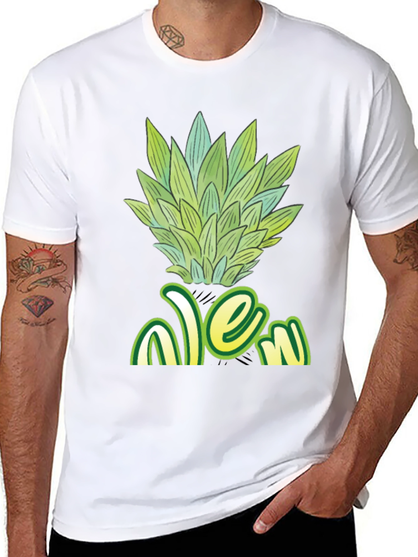 Pineapple Head Black T-Shirt