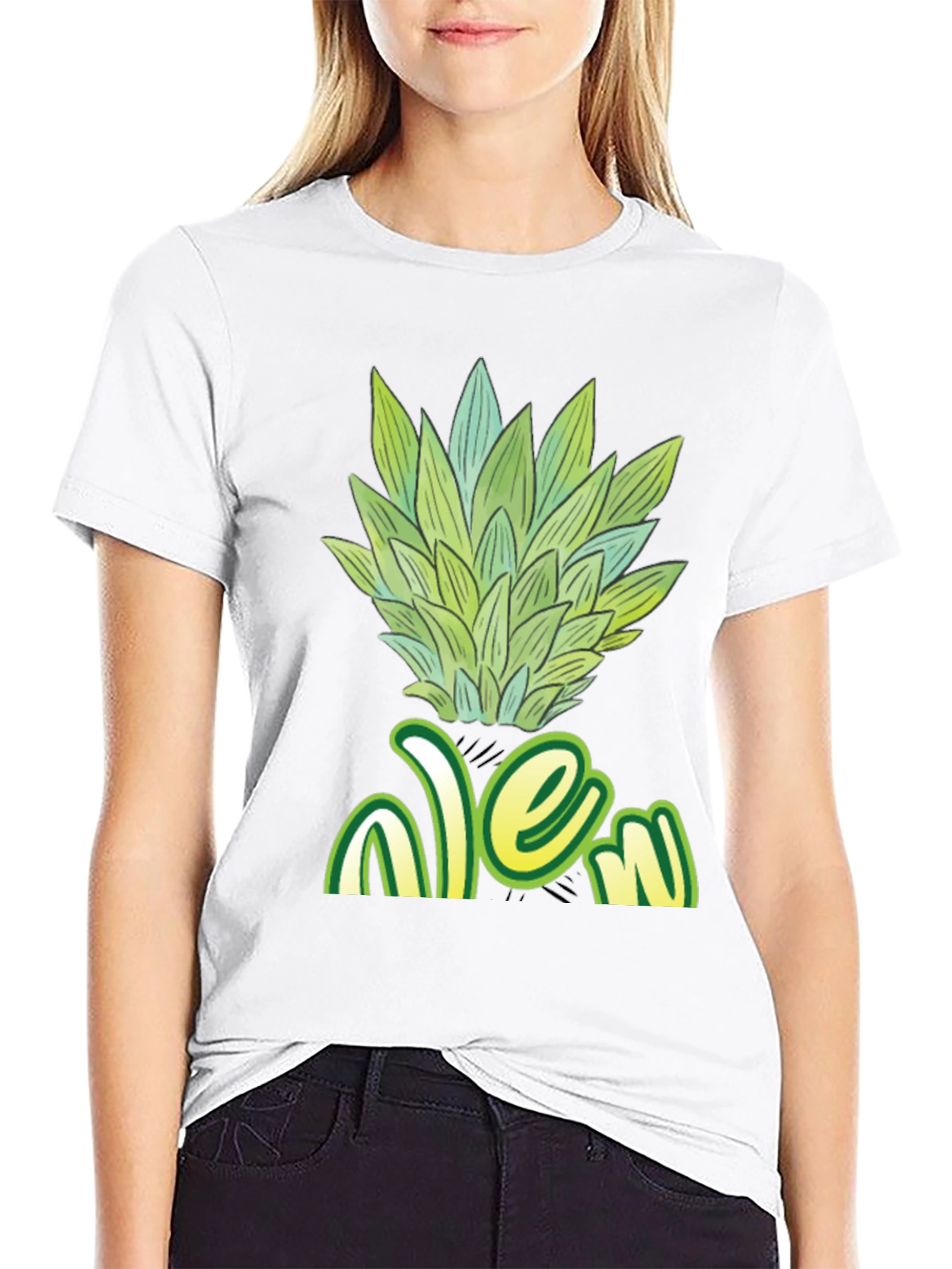 Pineapple Head Black T-Shirt