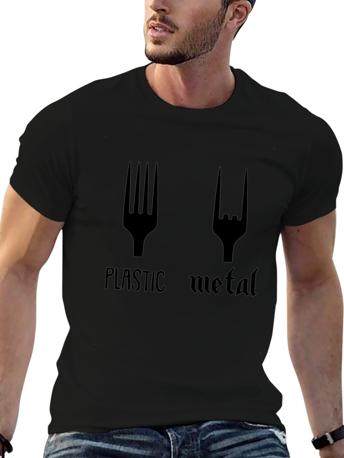 Plastic Metal Black Graphic T-Shirt