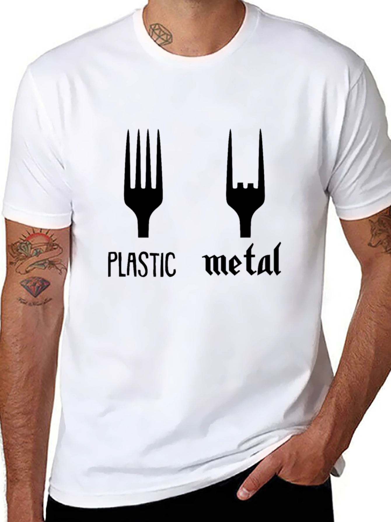 Plastic Metal Black Graphic T-Shirt