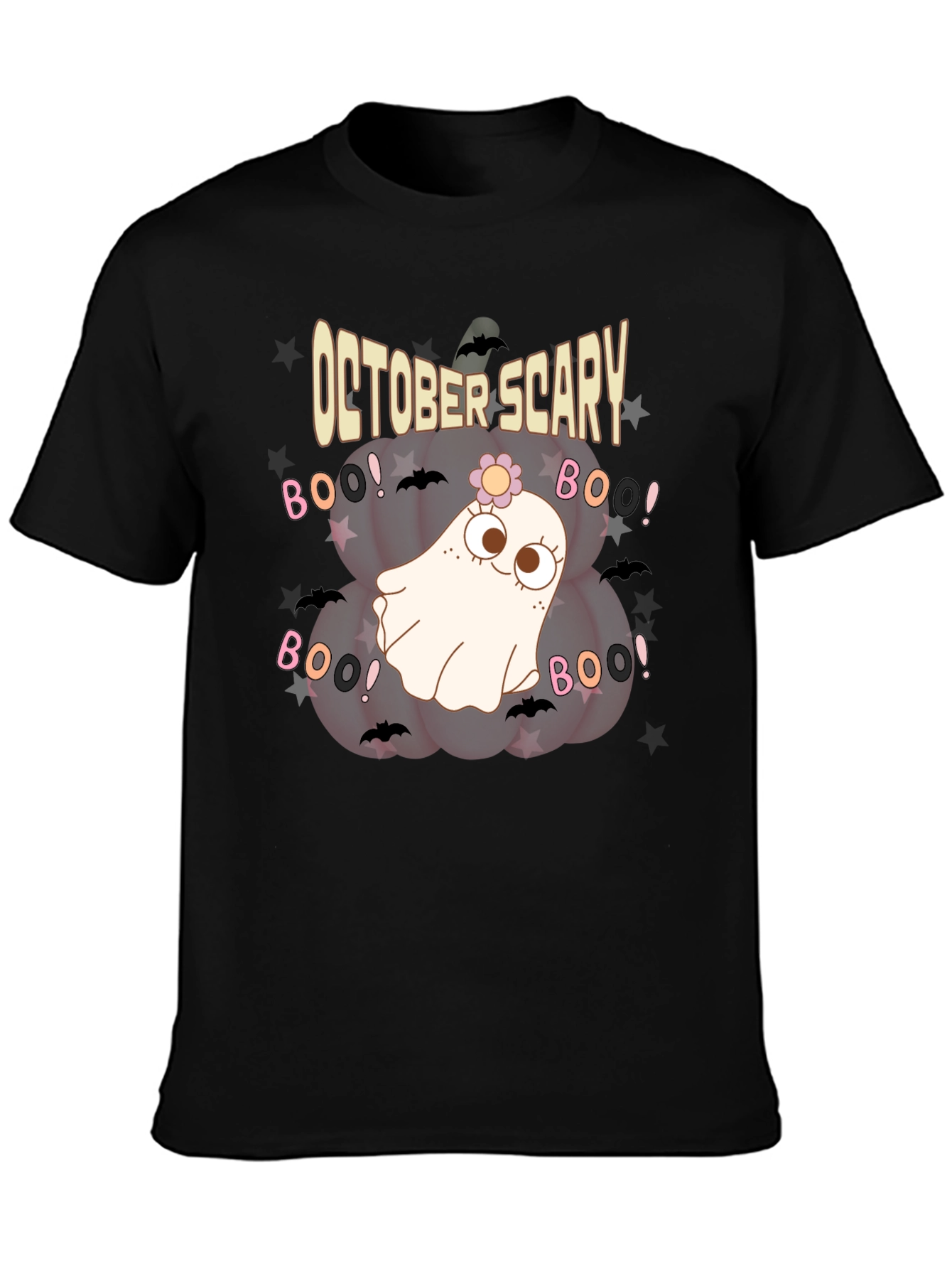 October Scary Ghost Pumpkin T-Shirt