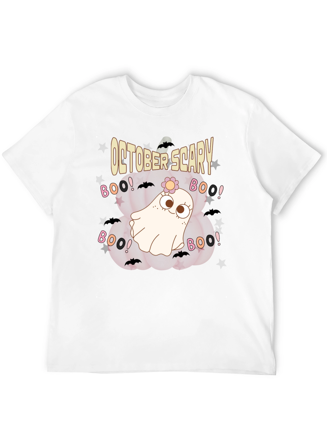 October Scary Ghost Pumpkin T-Shirt