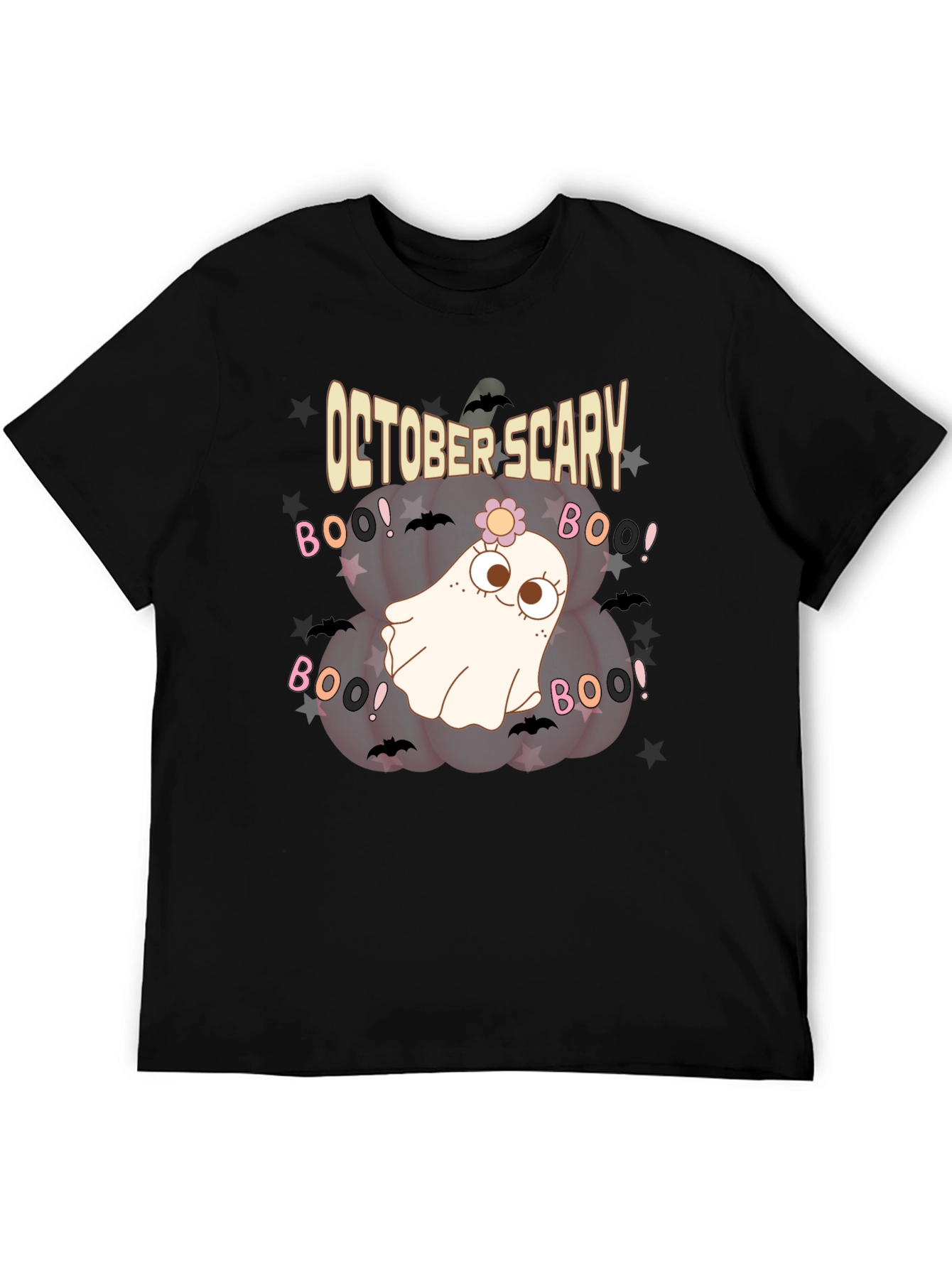 October Scary Ghost Pumpkin T-Shirt