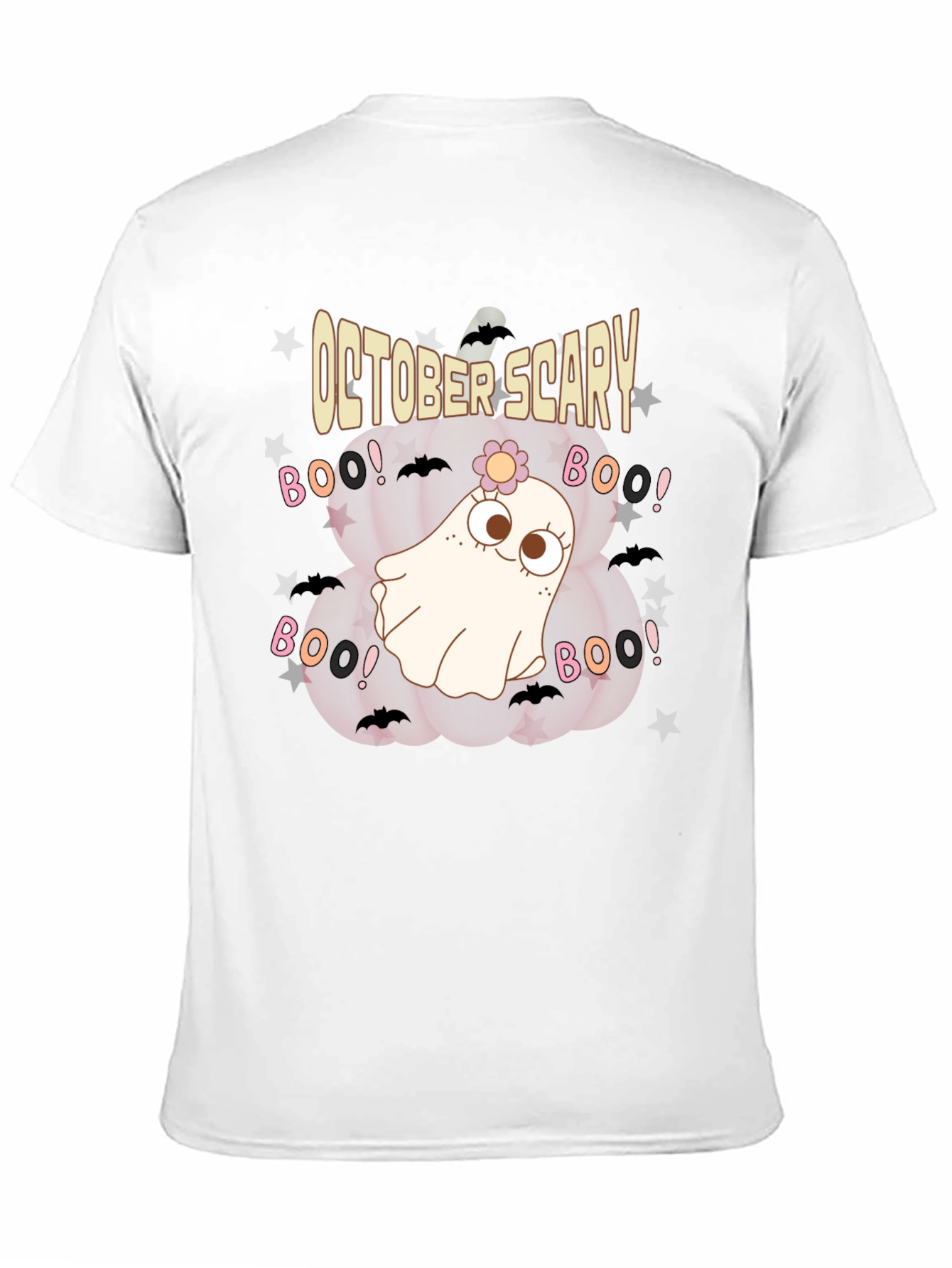 October Scary Ghost Pumpkin T-Shirt
