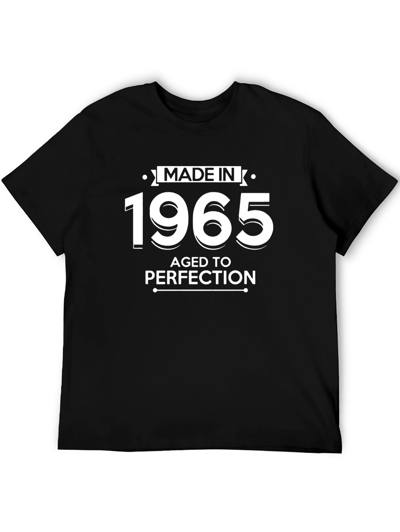 Made in 1965 Aged to Perfection Black T-Shirt