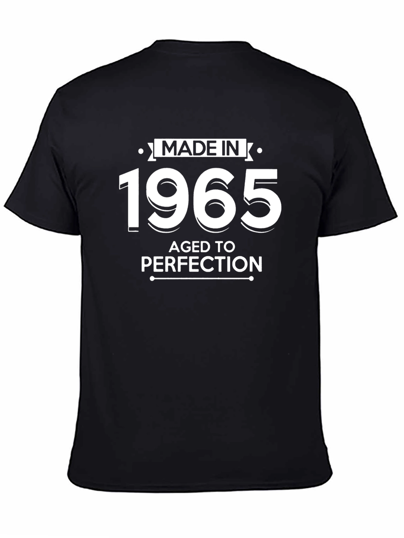 Made in 1965 Aged to Perfection Black T-Shirt