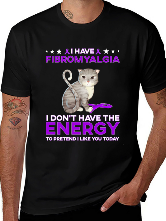 Fibromyalgia Awareness Cat T-Shirt