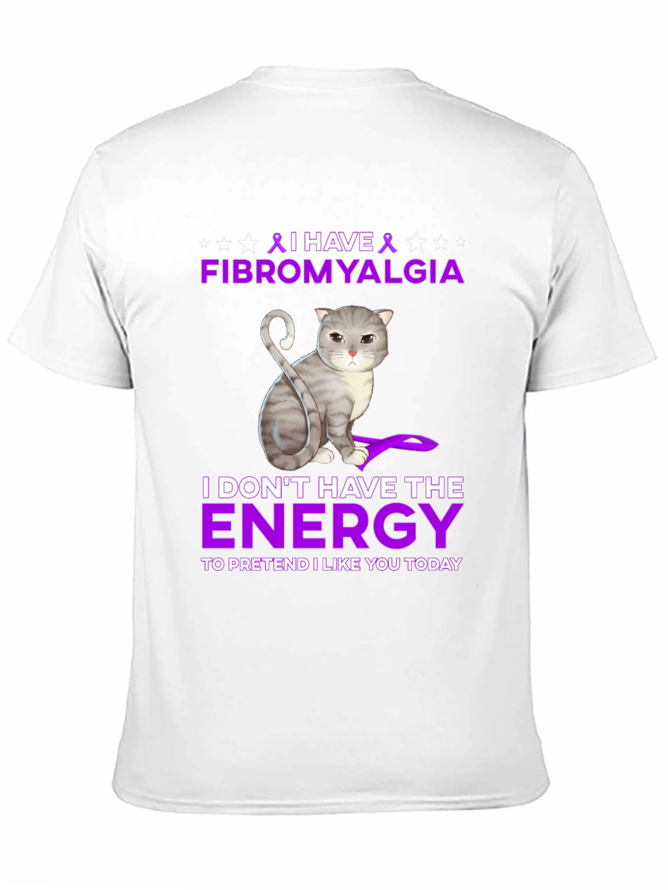 Fibromyalgia Awareness Cat T-Shirt