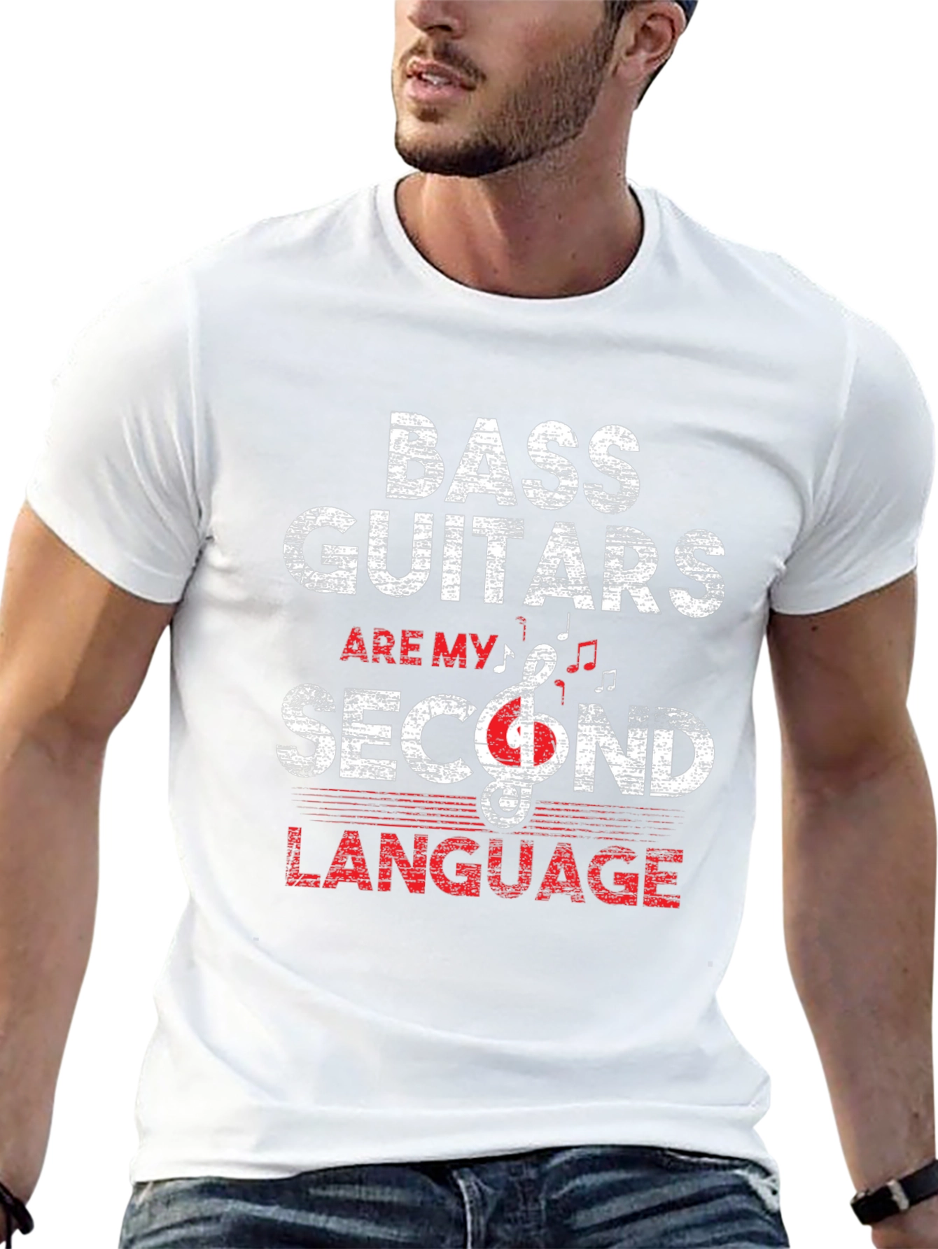 Bass Guitars Second Language Graphic Tee
