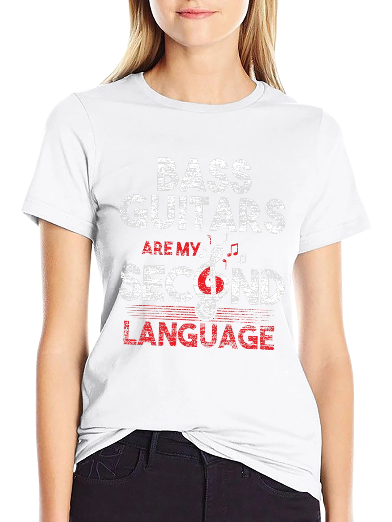 Bass Guitars Second Language Graphic Tee