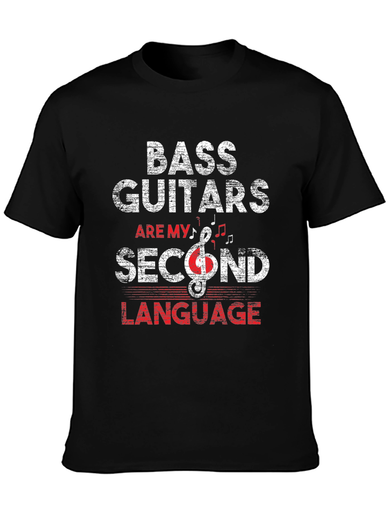Bass Guitars Second Language Graphic Tee