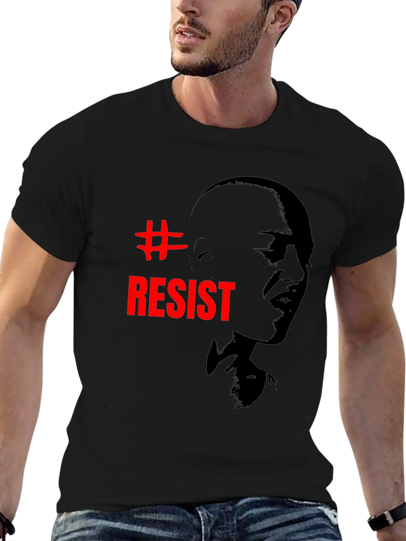 #Resist Graphic Print Black Unisex T-Shirt