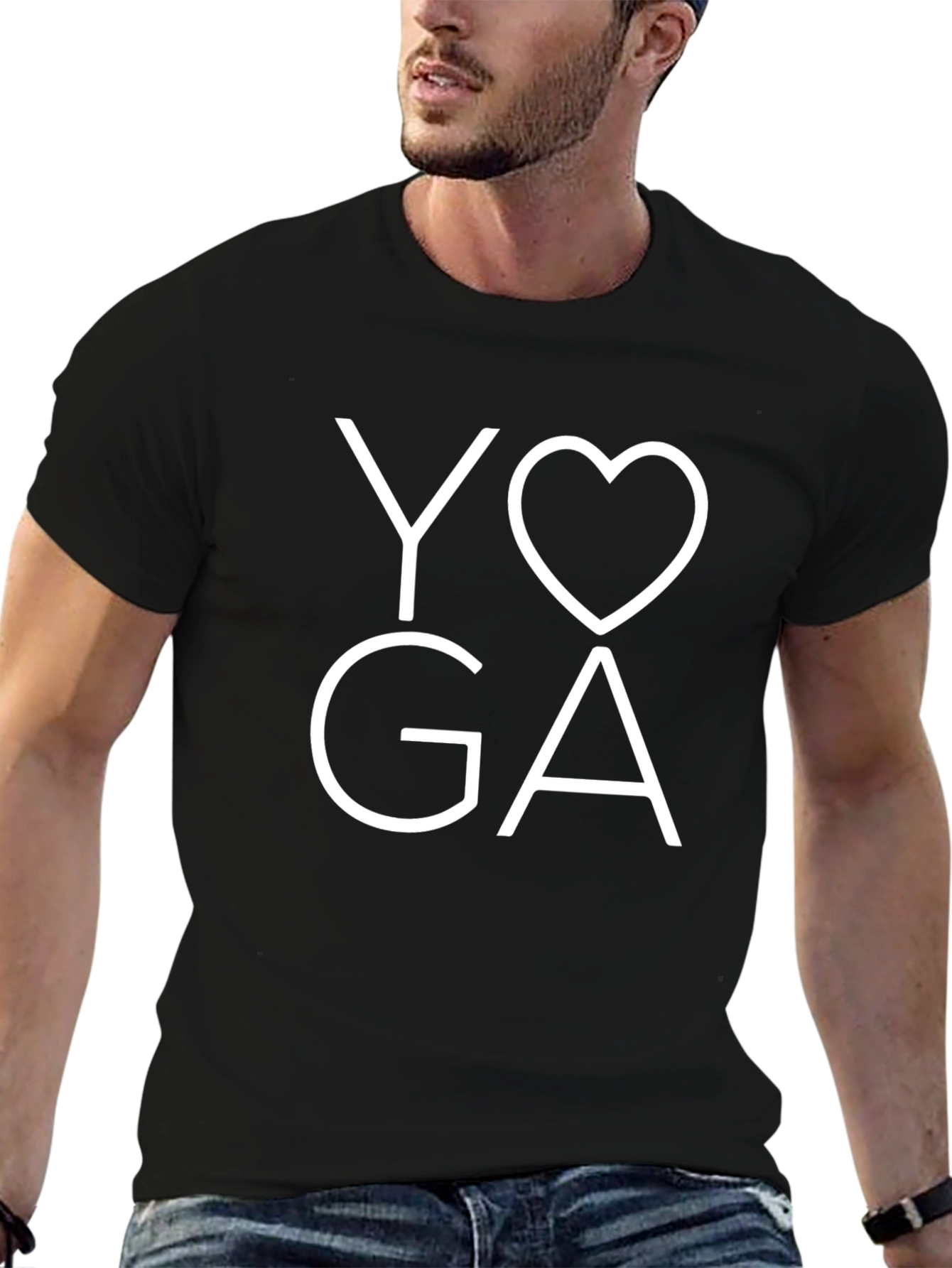 Yoga Love Graphic Black T-Shirt