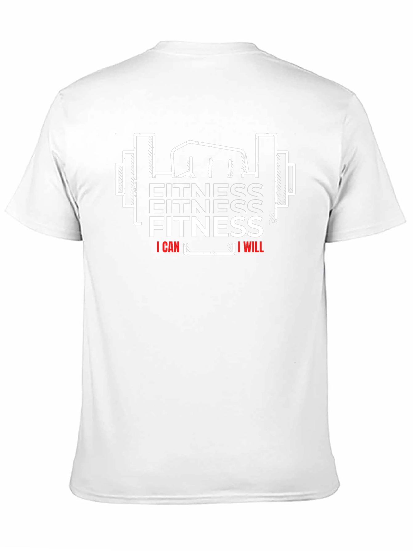 Fitness I Can I Will Black T-Shirt