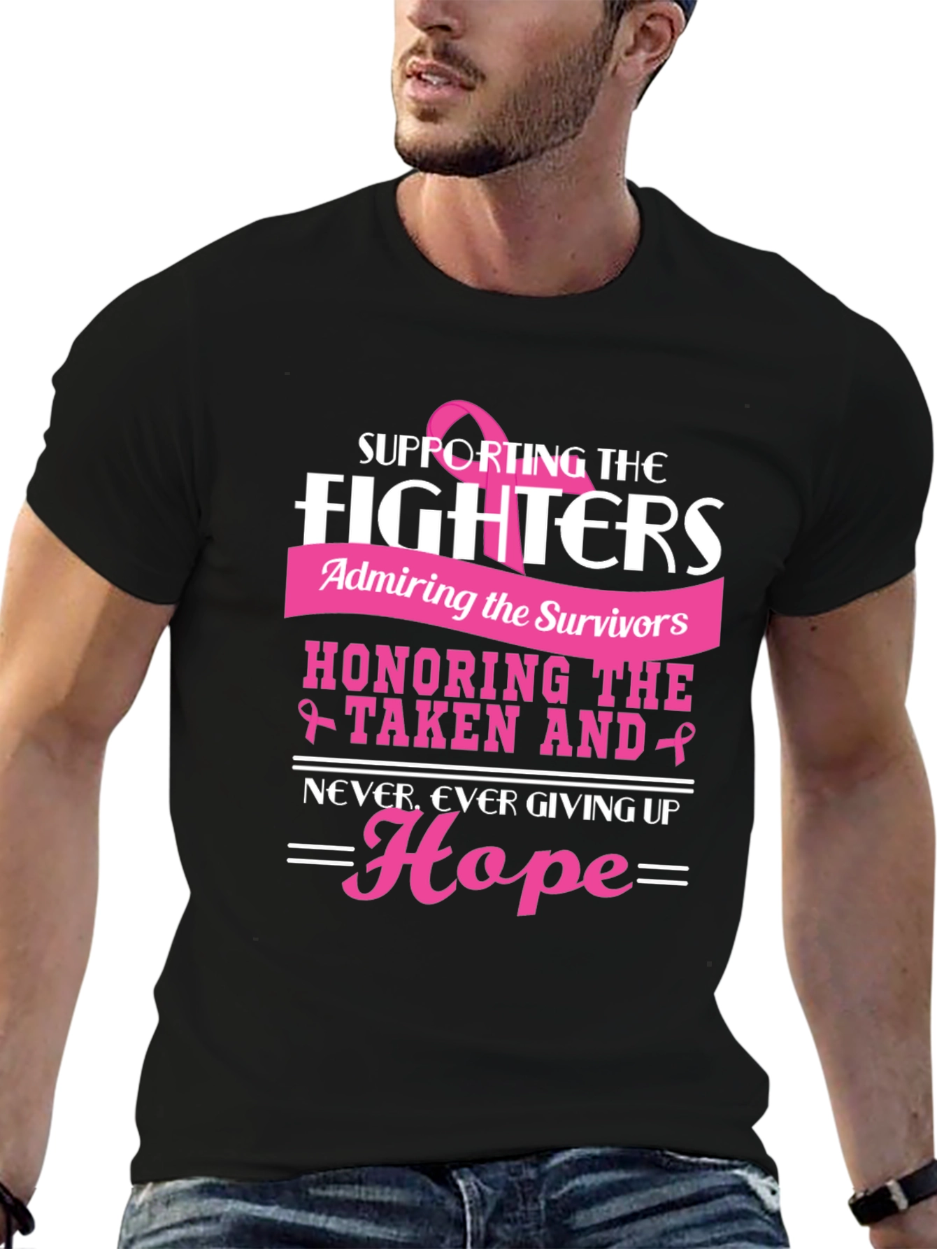 Breast Cancer Awareness T-Shirt Supporting the Fighters