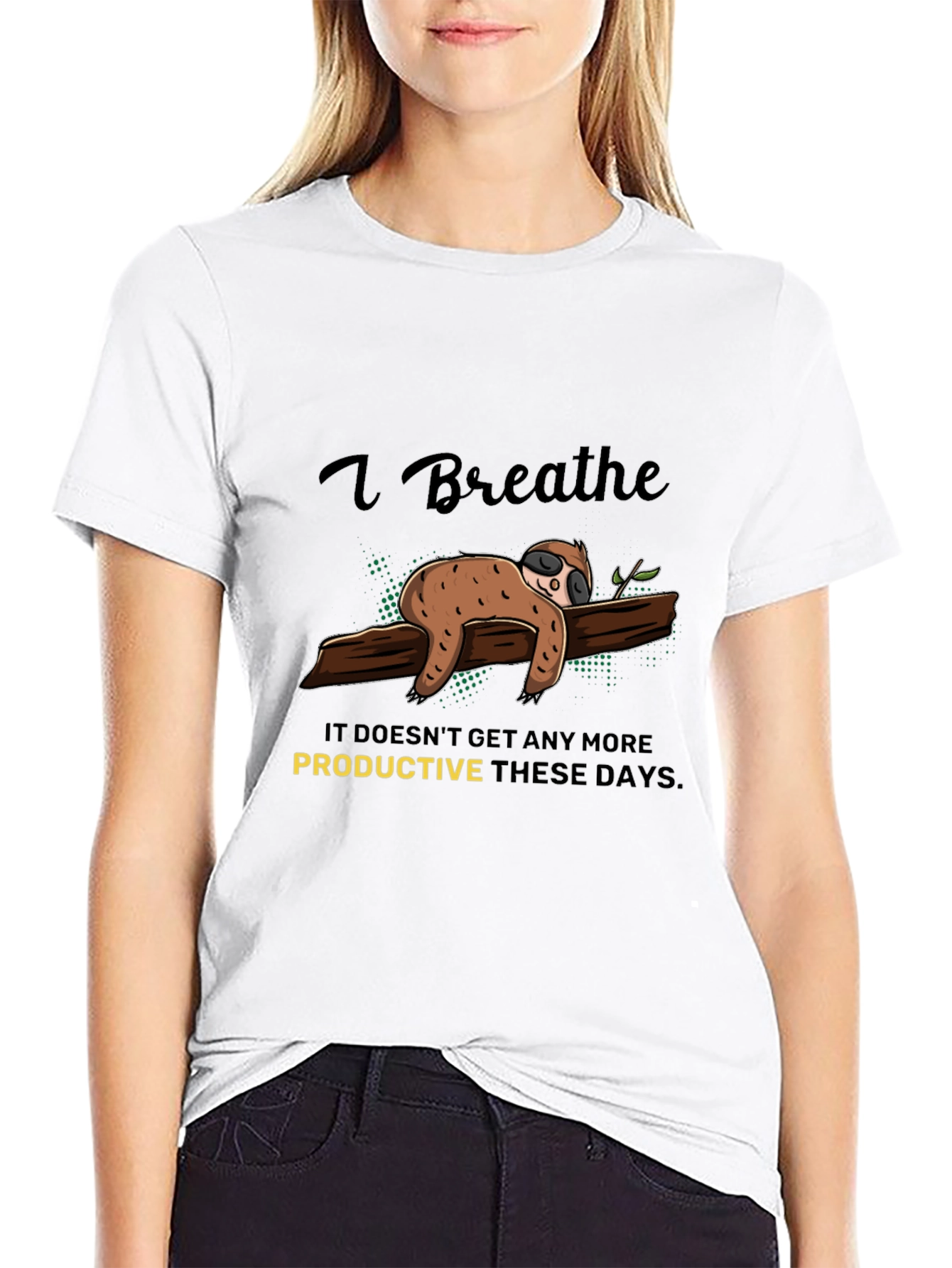 I Breathe Sloth T-Shirt - Relaxed & Comfy Tee
