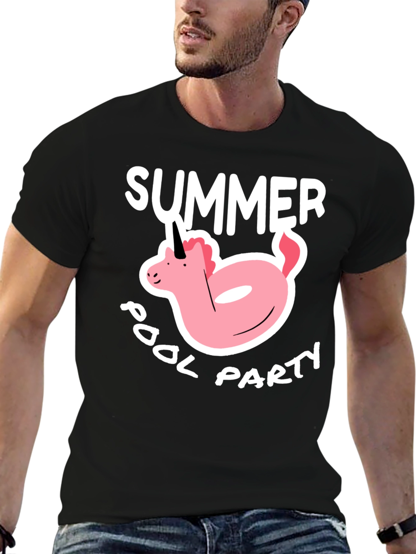 Summer Pool Party Unicorn Float T-Shirt