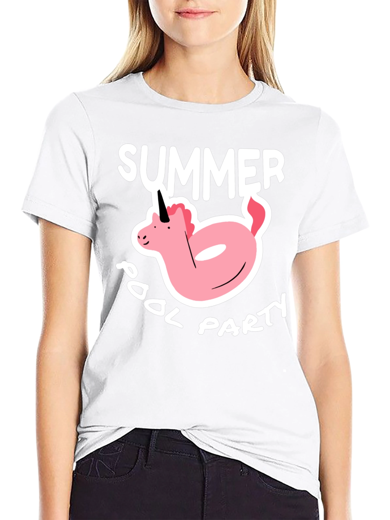 Summer Pool Party Unicorn Float T-Shirt
