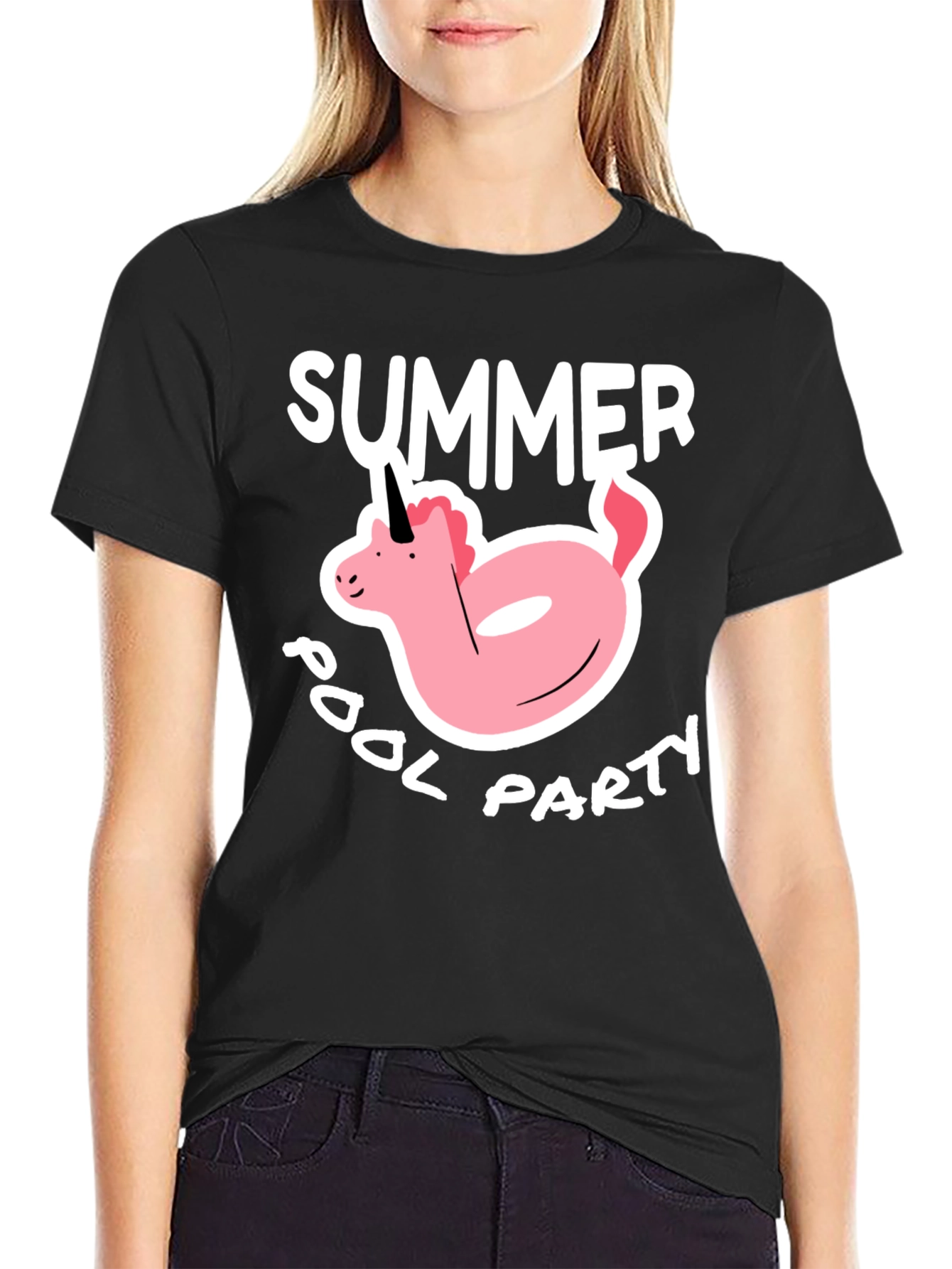 Summer Pool Party Unicorn Float T-Shirt