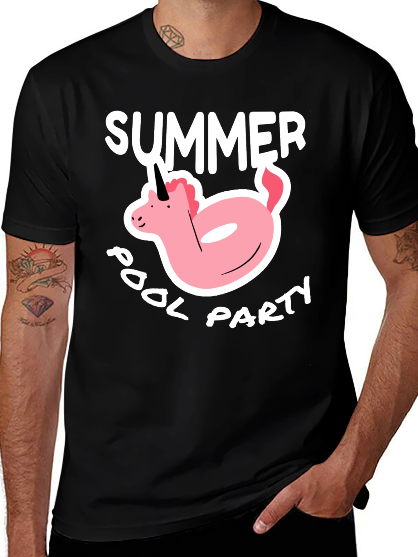 Summer Pool Party Unicorn Float T-Shirt