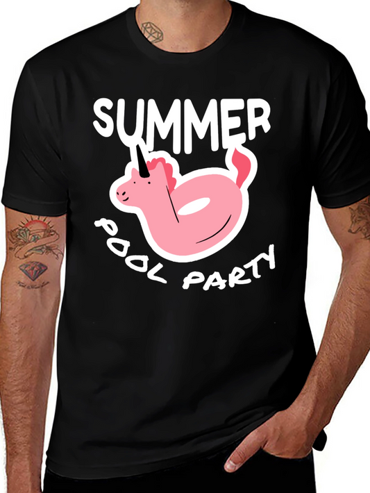 Summer Pool Party Unicorn Float T-Shirt