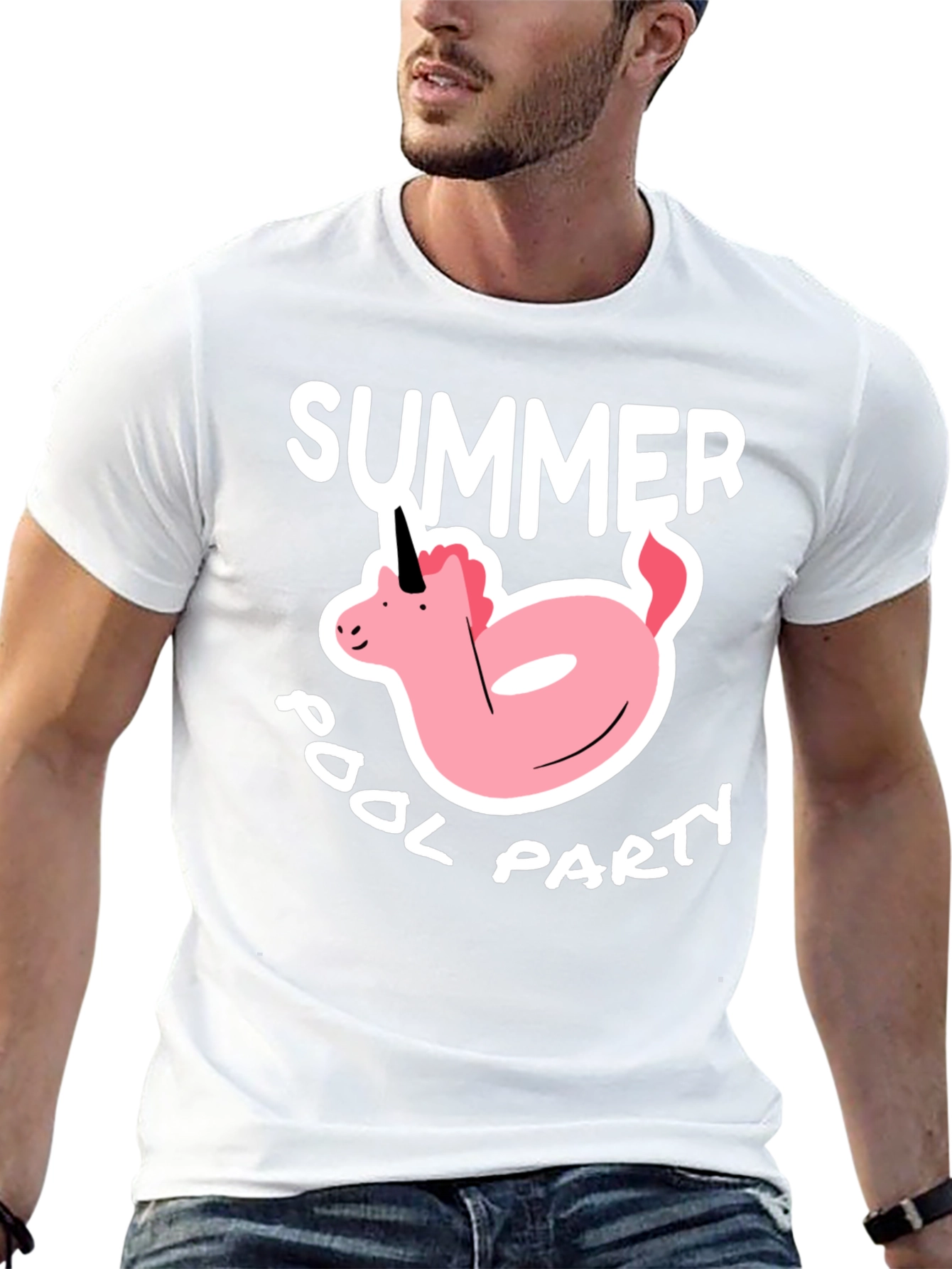 Summer Pool Party Unicorn Float T-Shirt