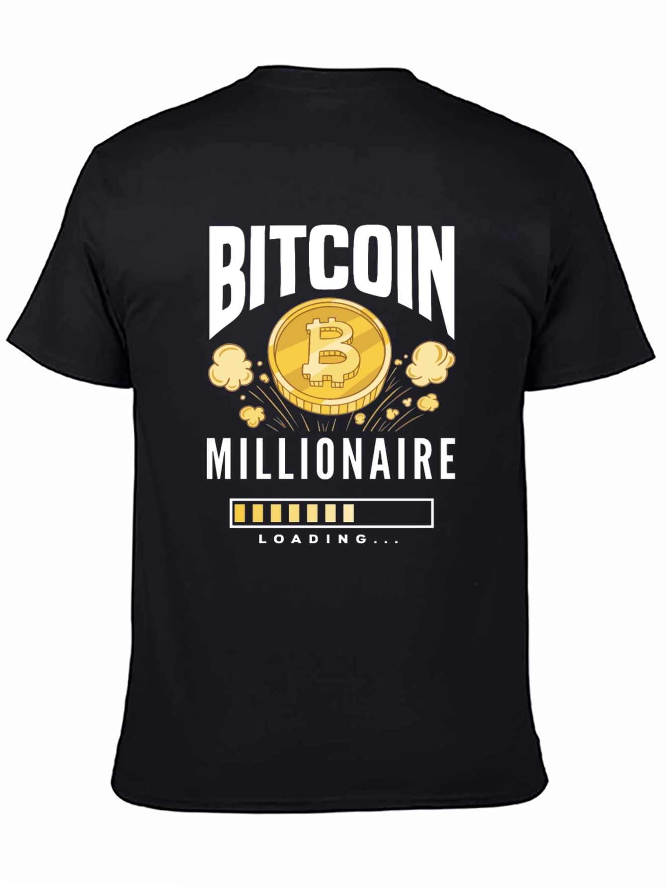 Bitcoin Millionaire Loading Black T-Shirt