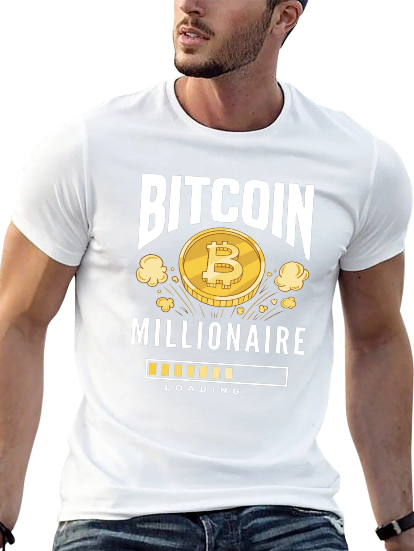 Bitcoin Millionaire Loading Black T-Shirt