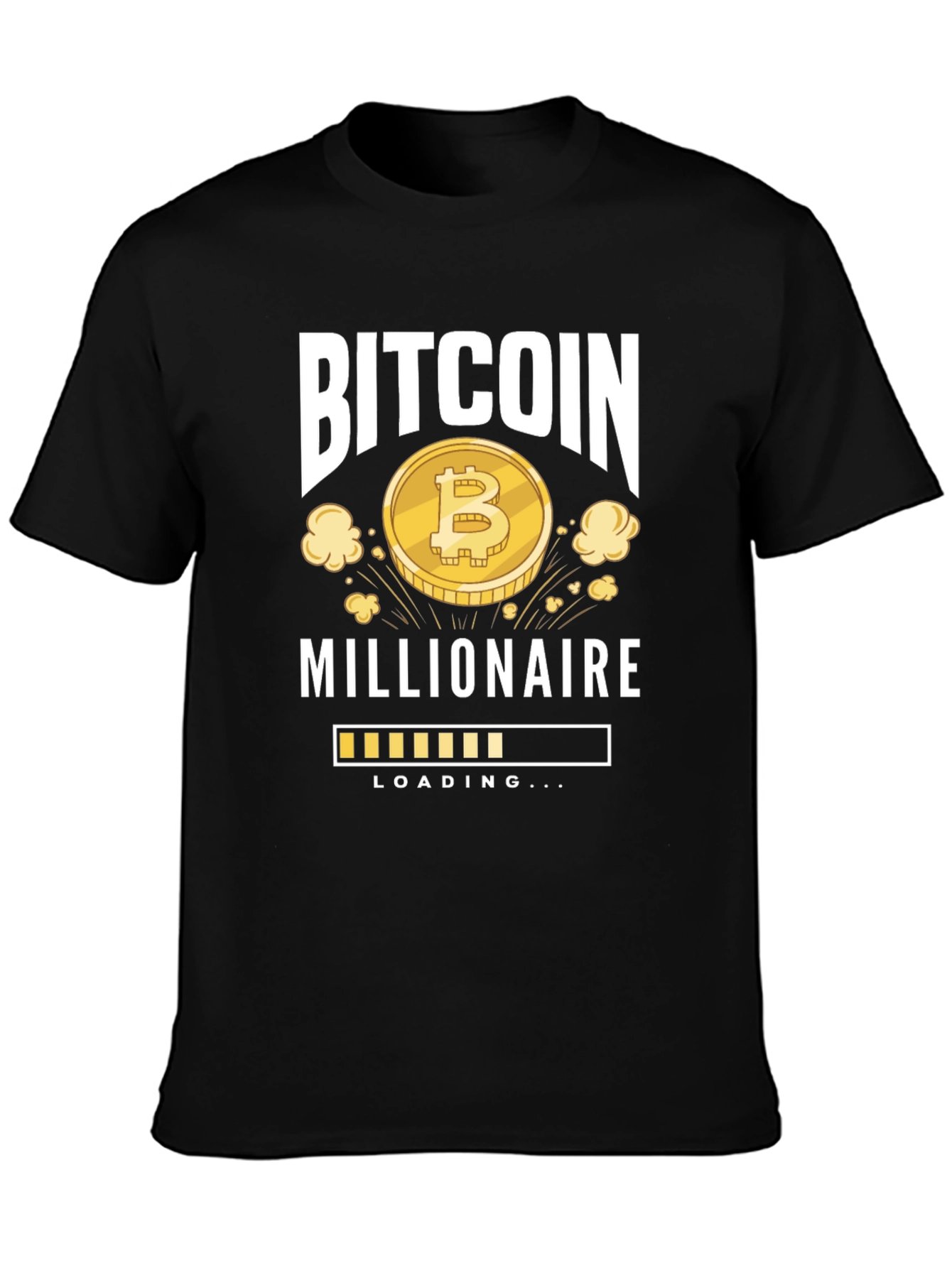 Bitcoin Millionaire Loading Black T-Shirt