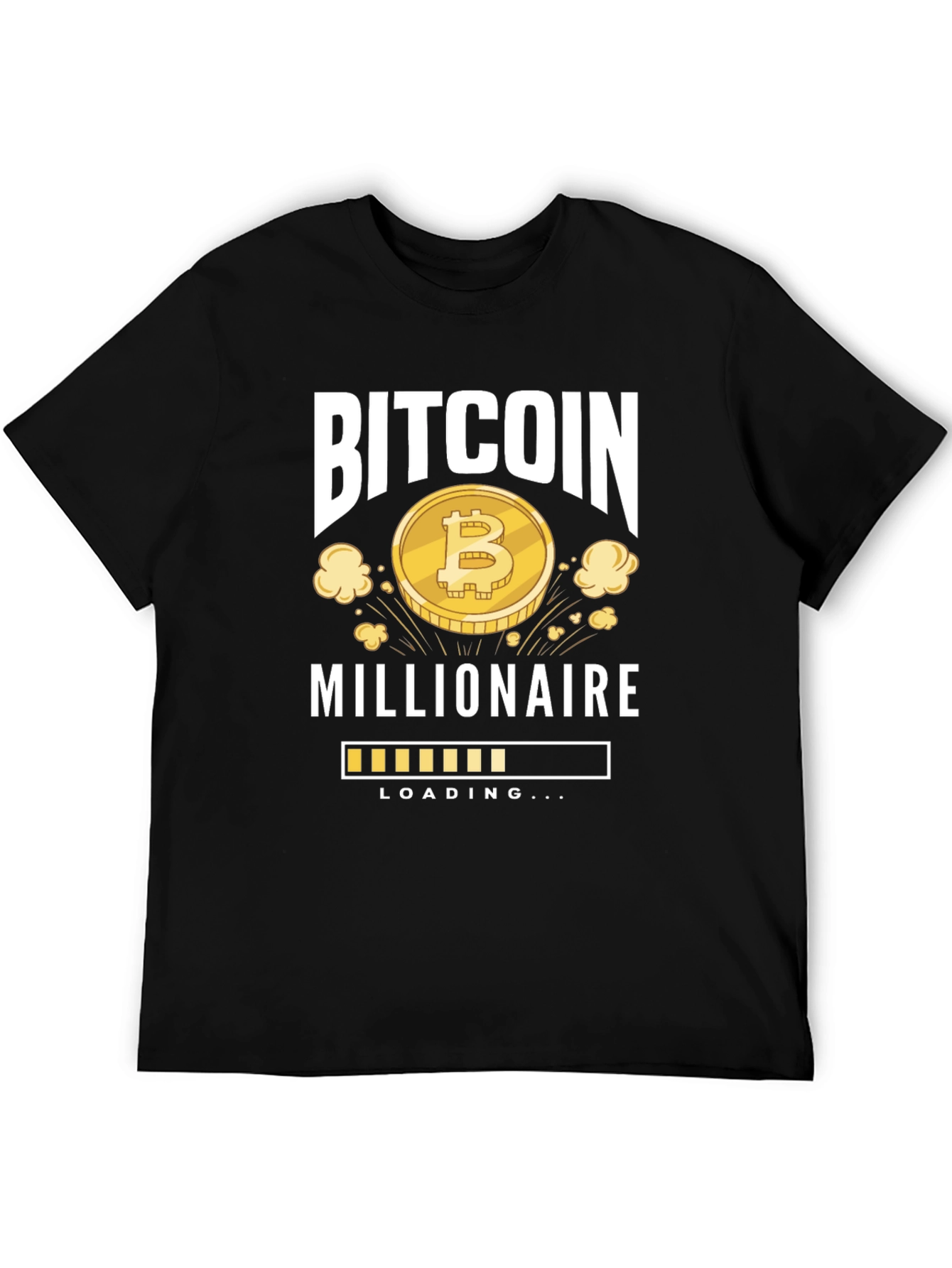 Bitcoin Millionaire Loading Black T-Shirt