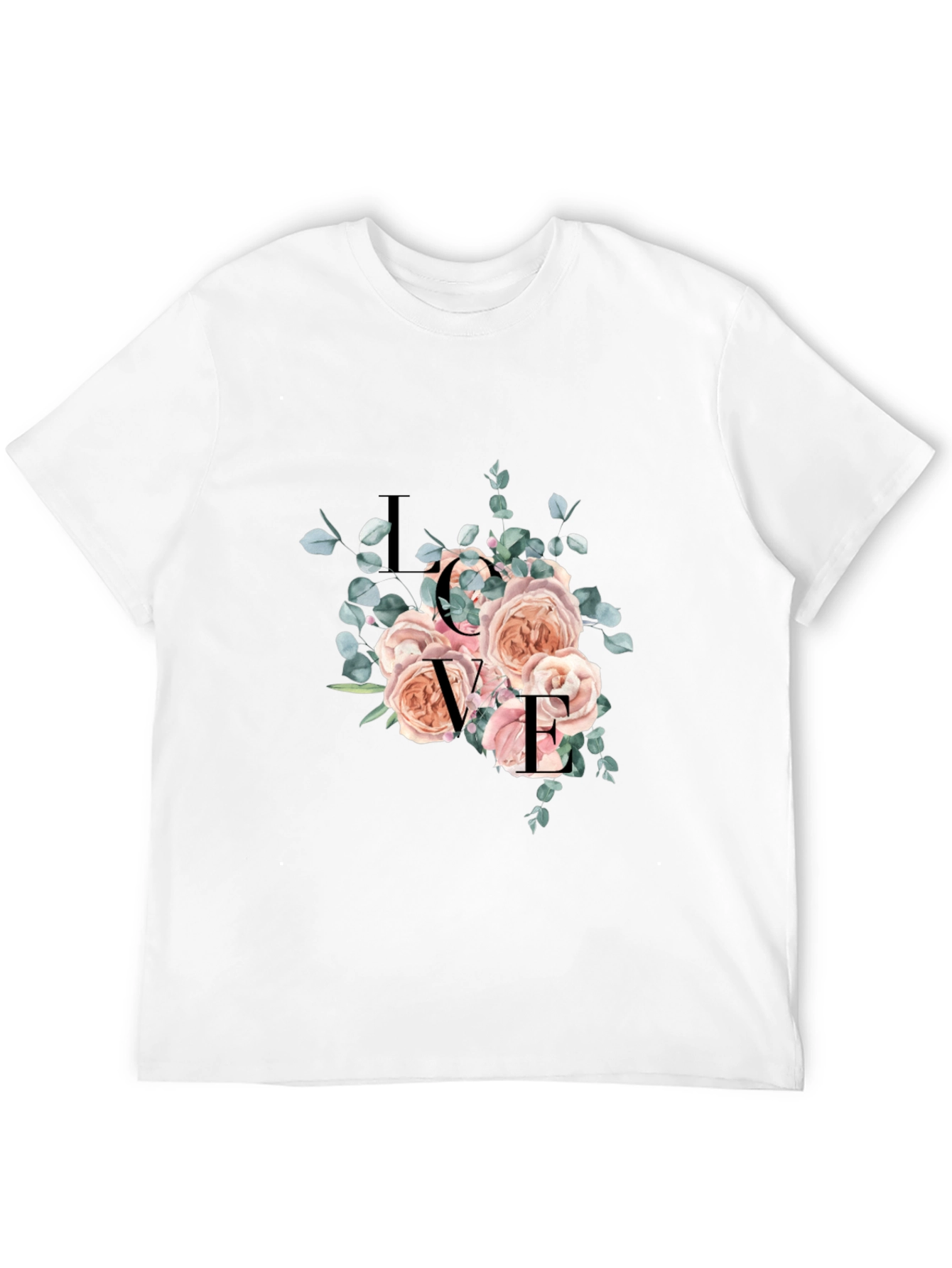 Floral LOVE Graphic T-Shirt
