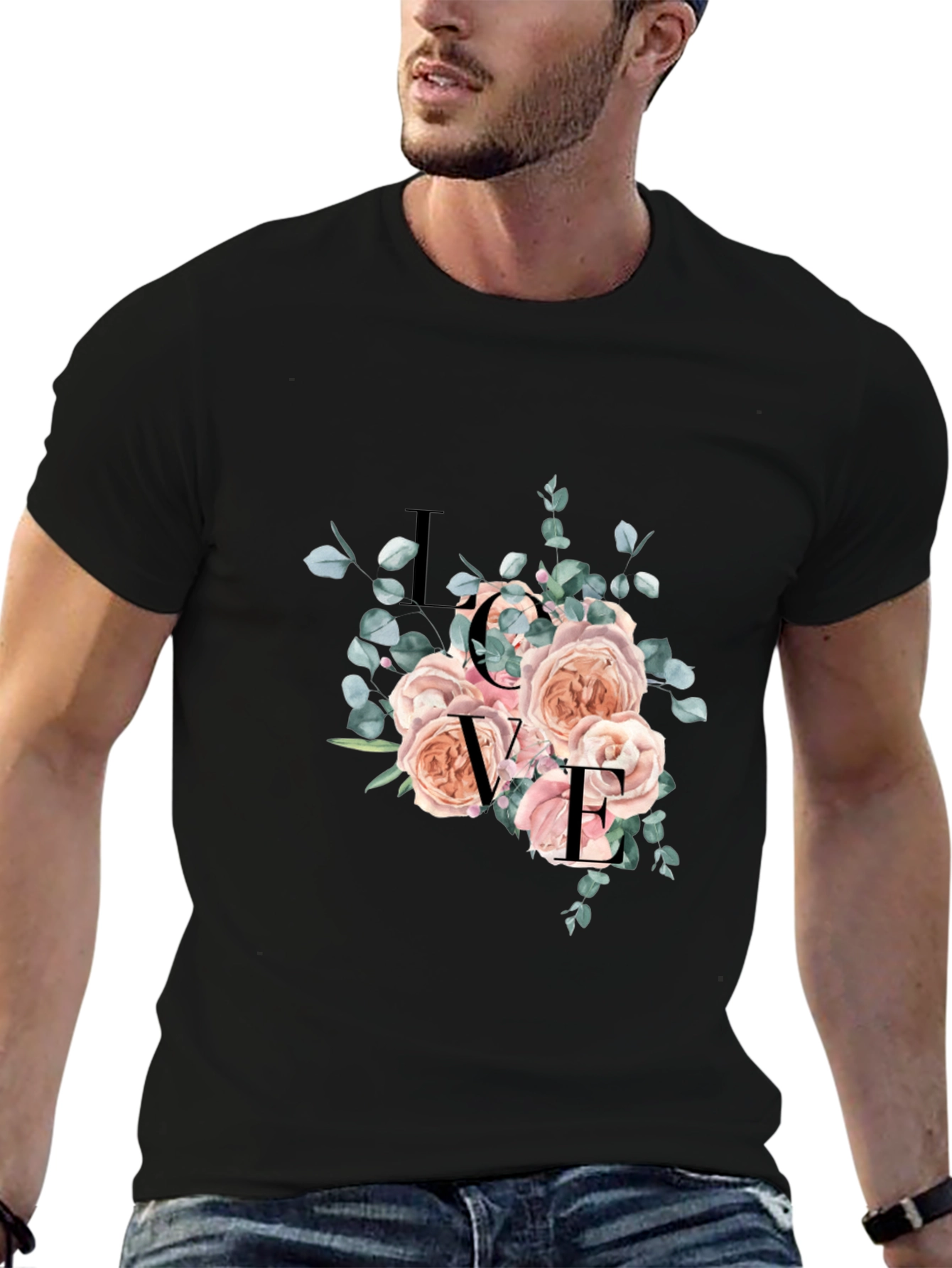 Floral LOVE Graphic T-Shirt
