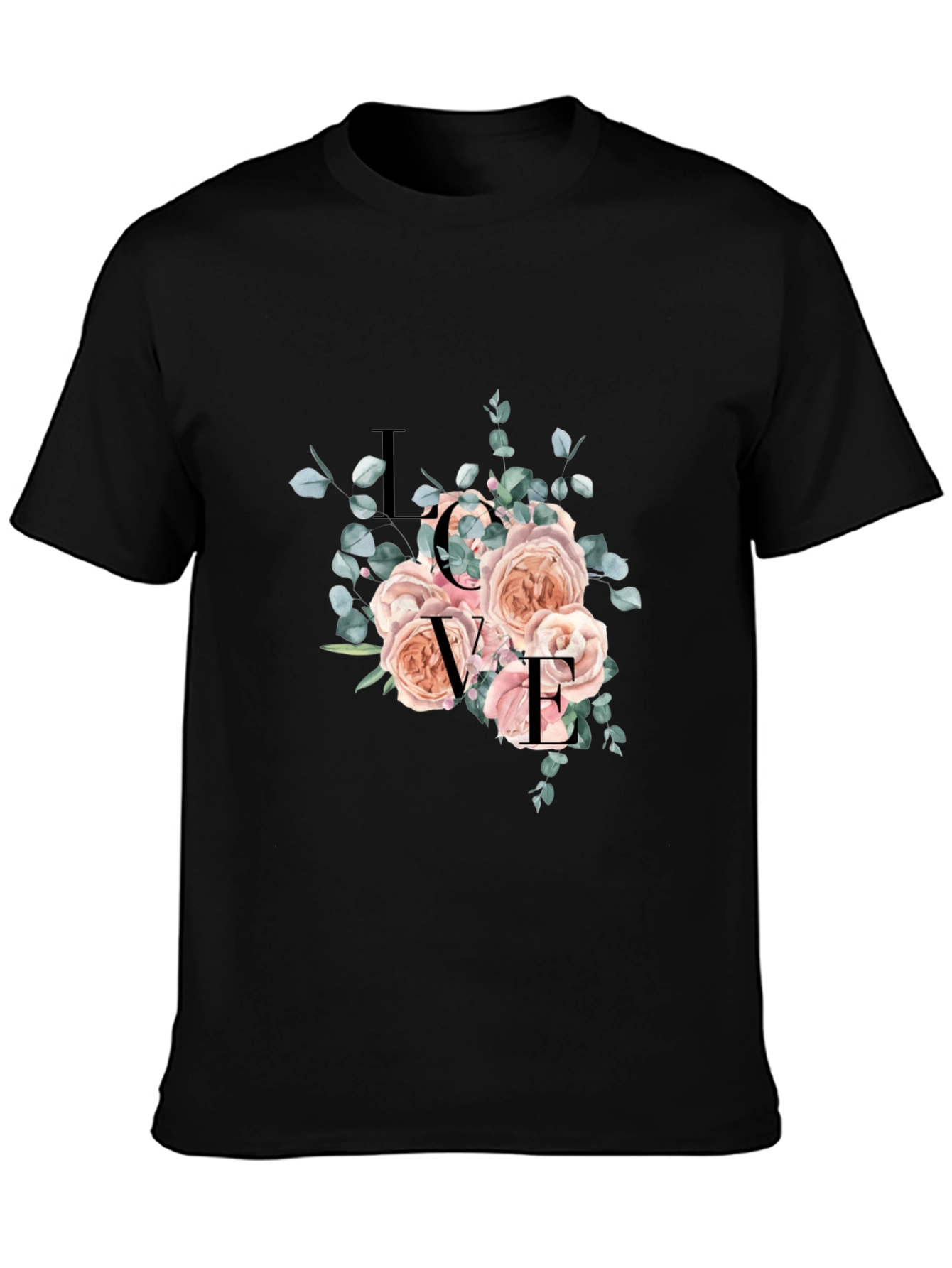 Floral LOVE Graphic T-Shirt