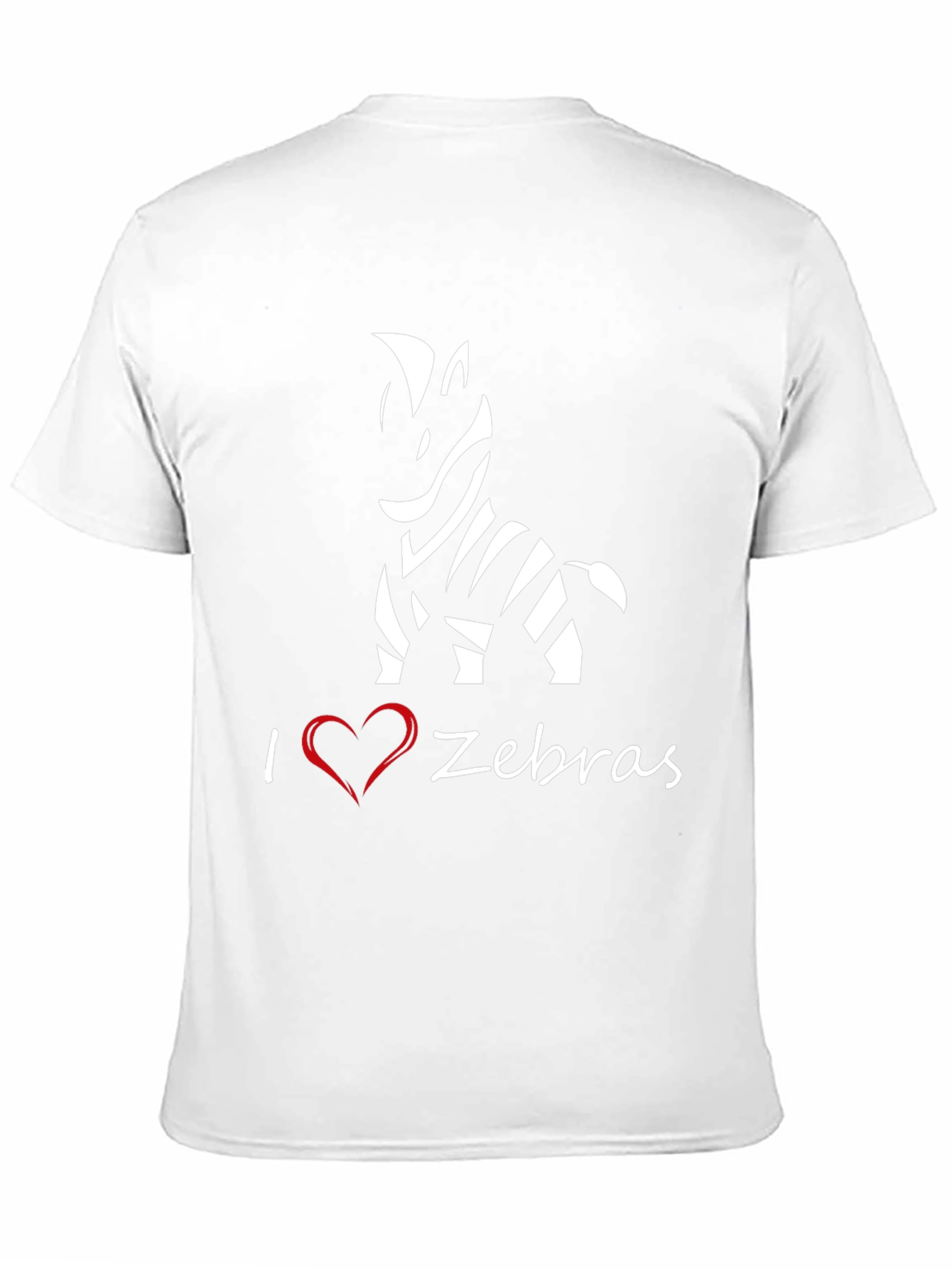 I Love Zebras Graphic T-Shirt - Stylish Black Tee