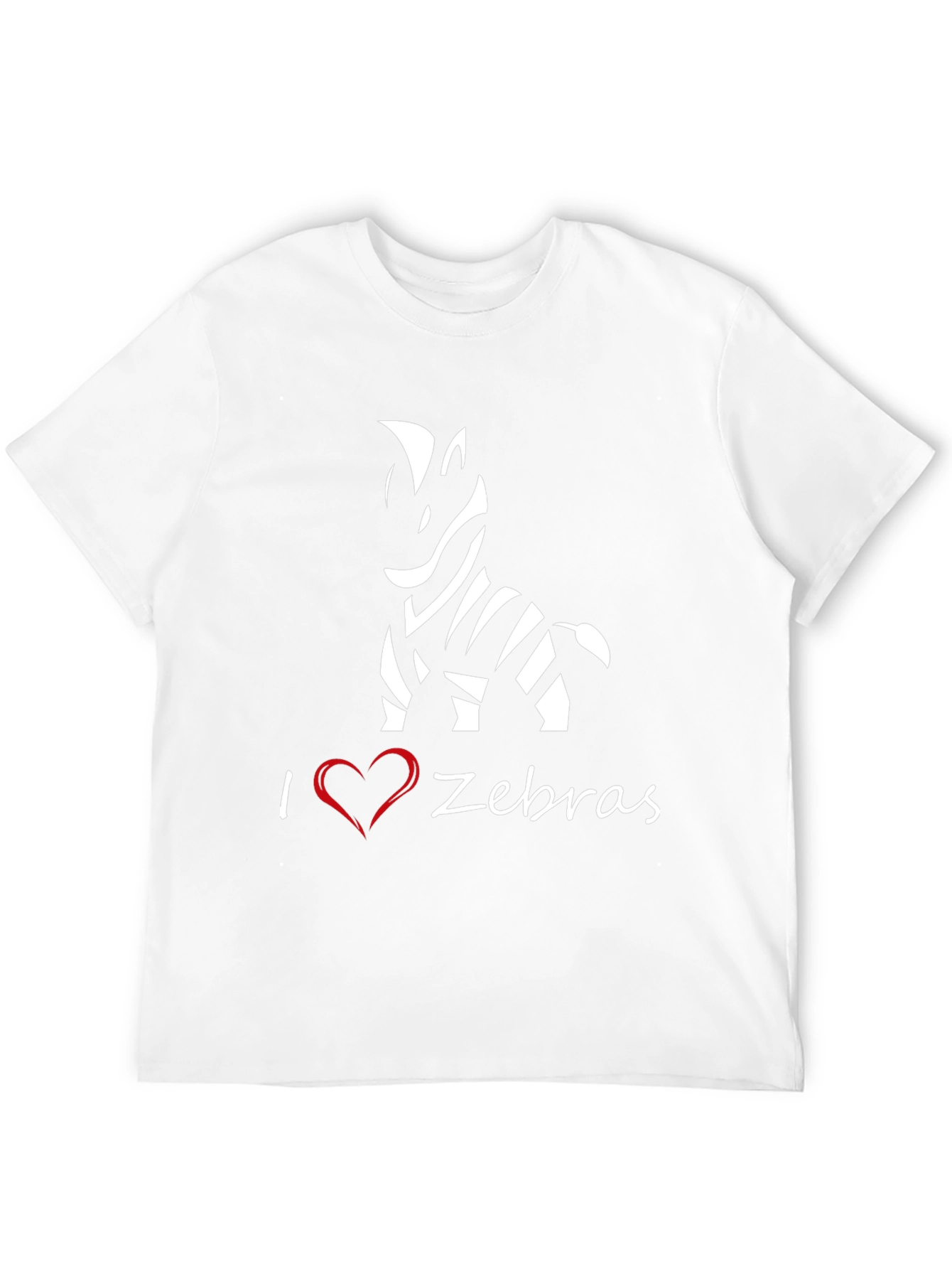 I Love Zebras Graphic T-Shirt - Stylish Black Tee