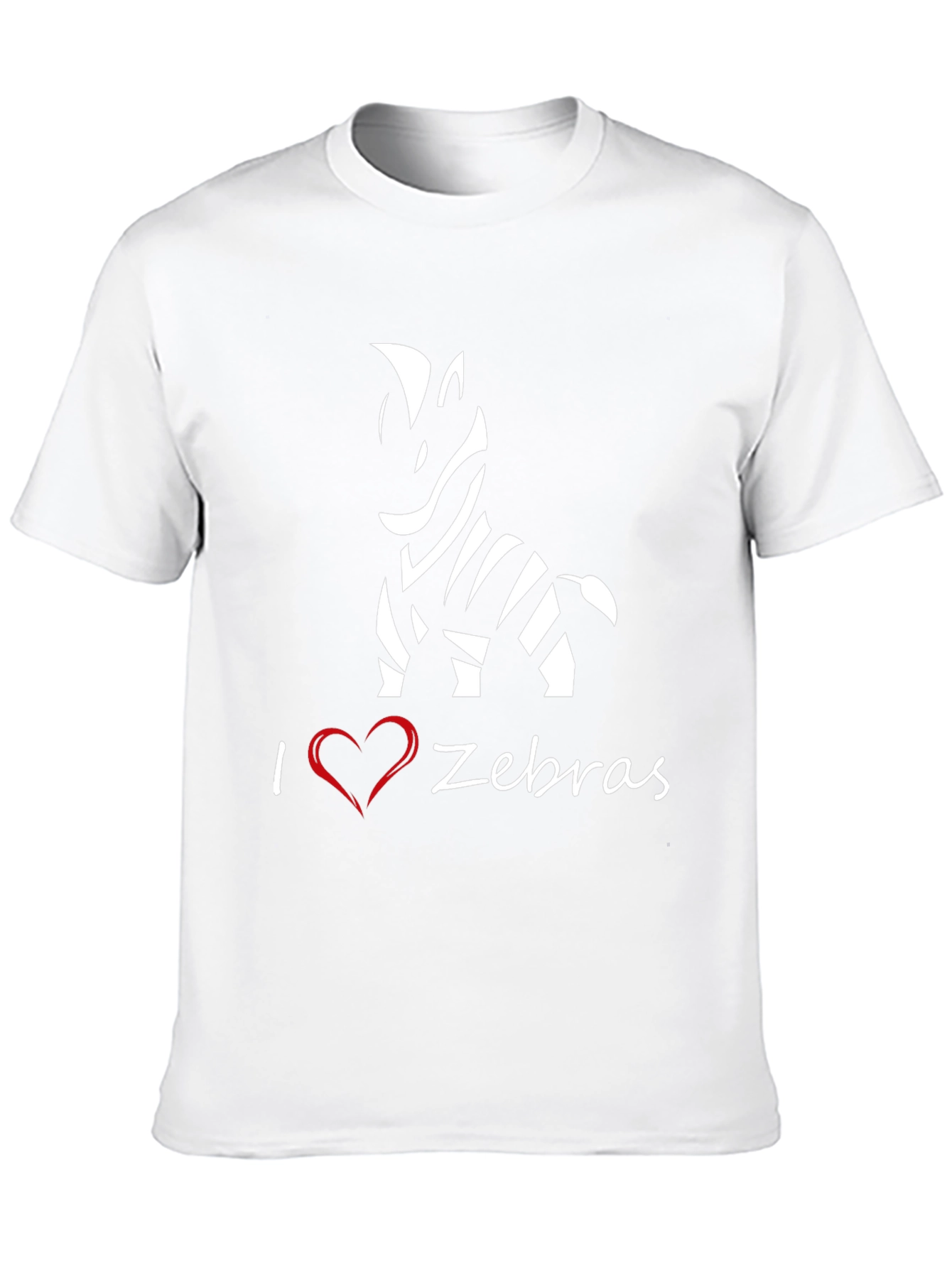 I Love Zebras Graphic T-Shirt - Stylish Black Tee