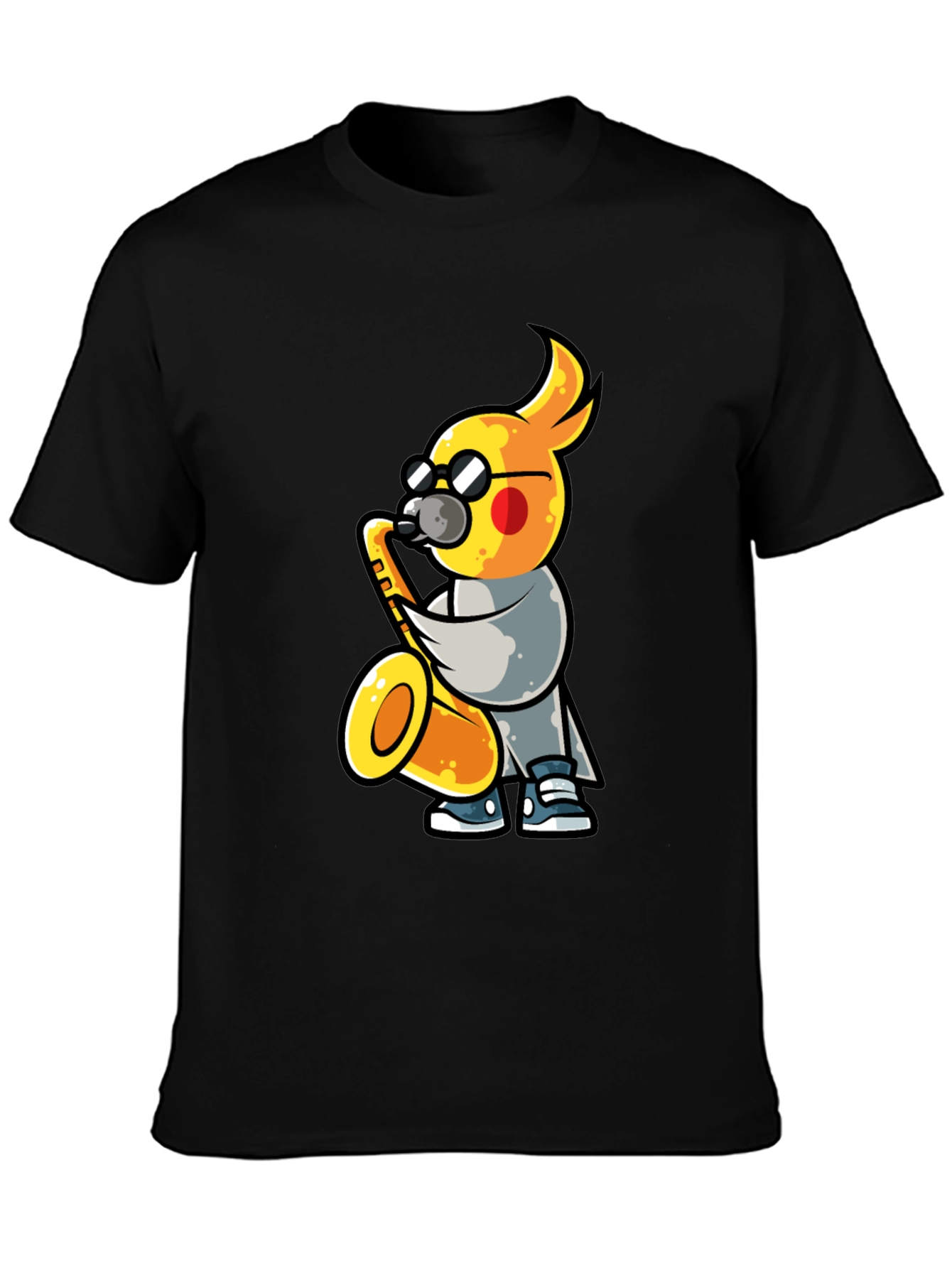 Cool Cockatiel Saxophone Player T-Shirt