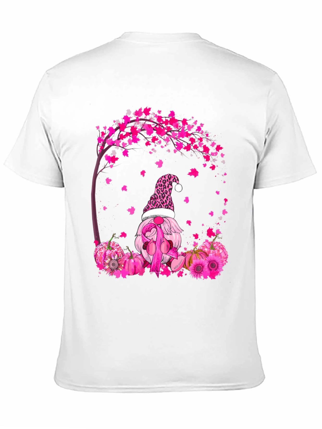 Breast Cancer Awareness Gnome Black T-Shirt