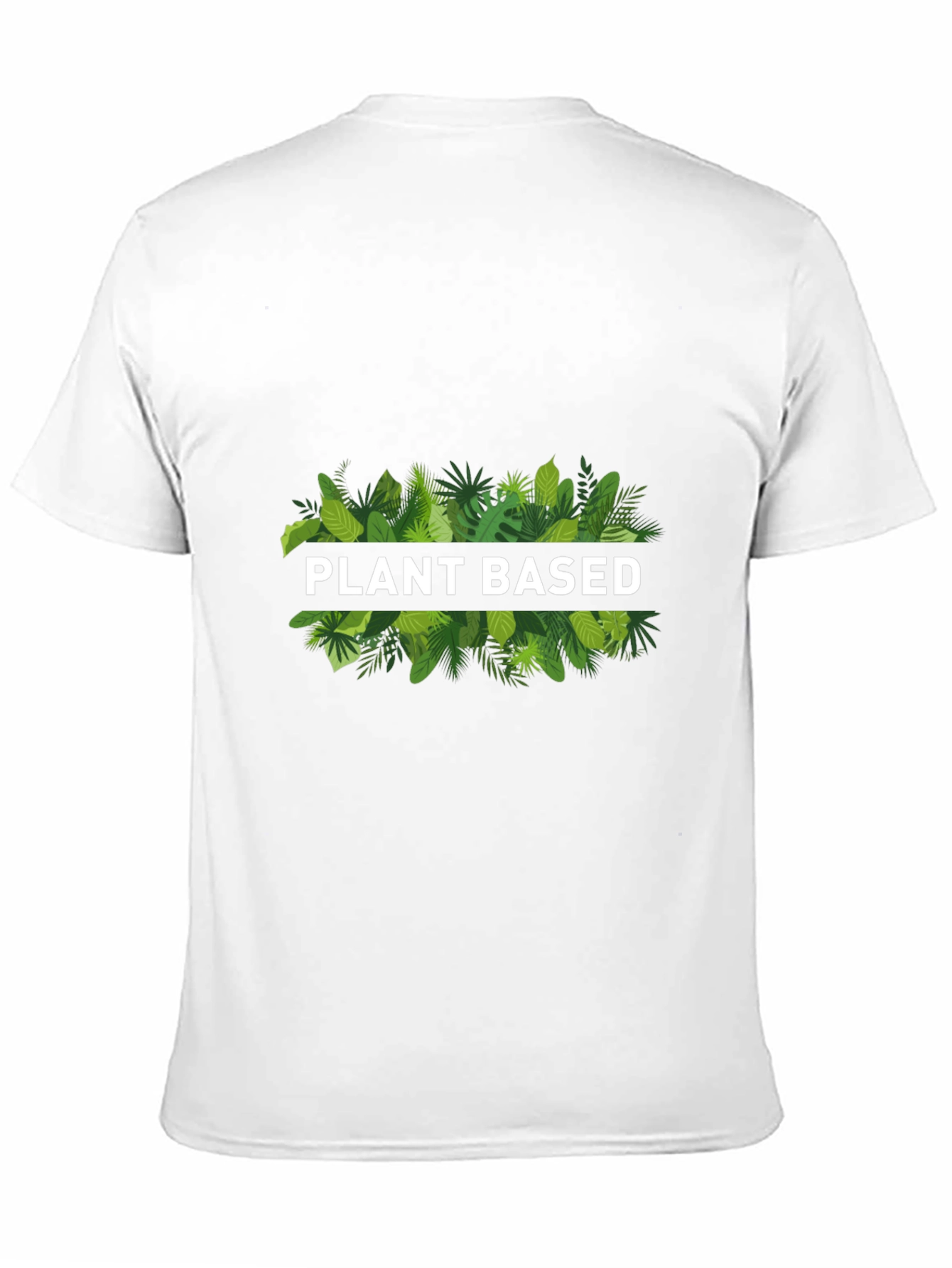 Plant Based Graphic T-Shirt - Green Leaf Design