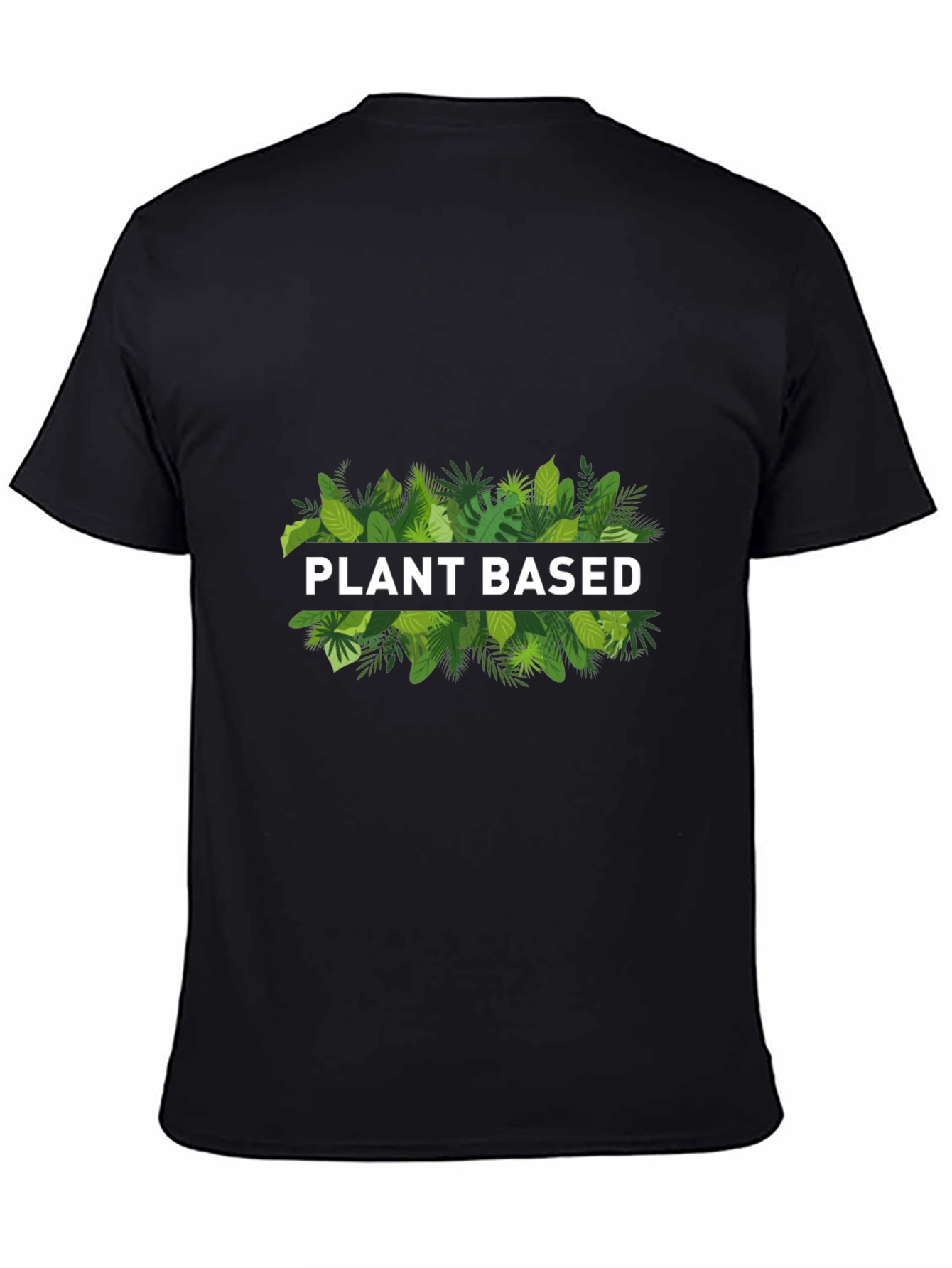 Plant Based Graphic T-Shirt - Green Leaf Design