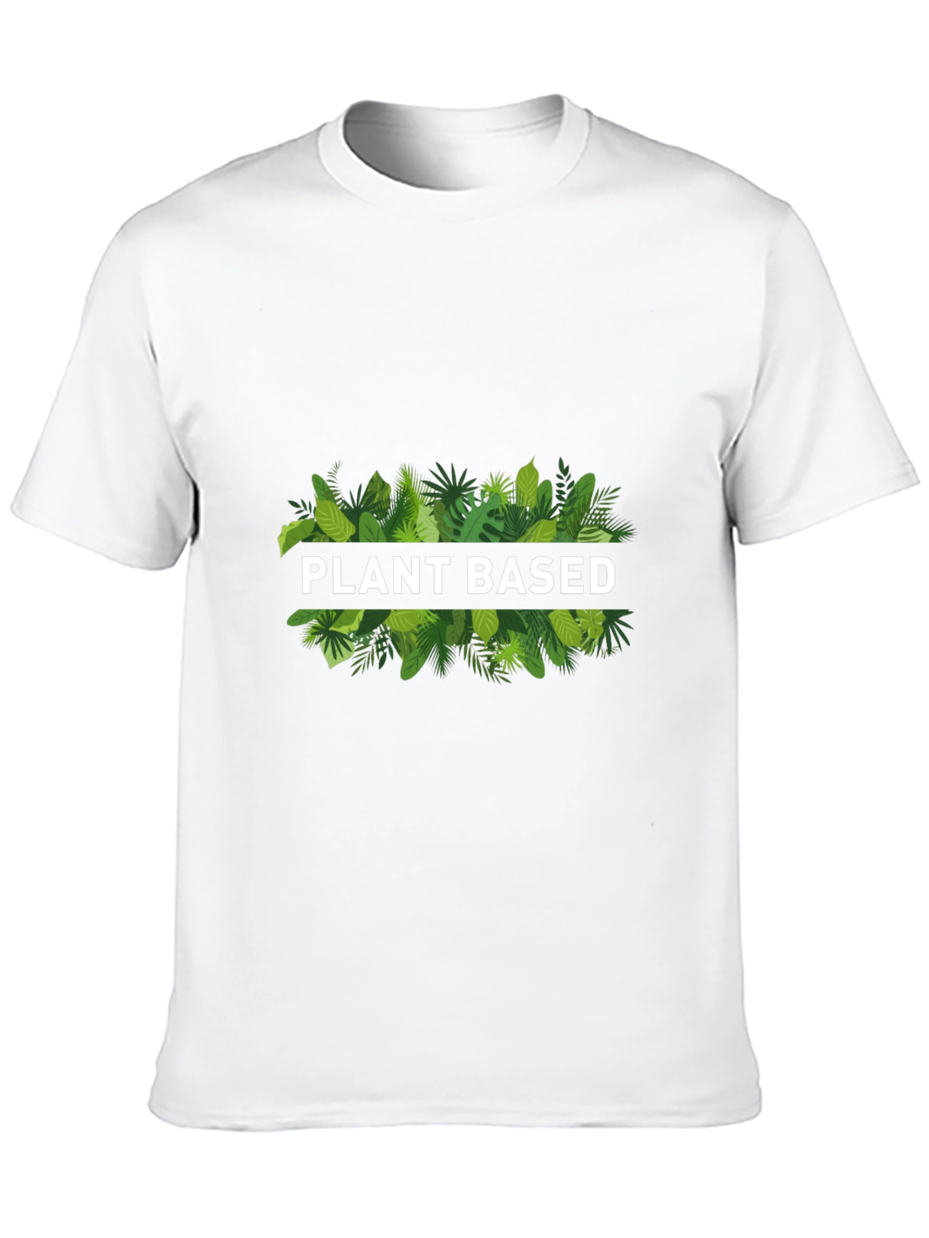 Plant Based Graphic T-Shirt - Green Leaf Design