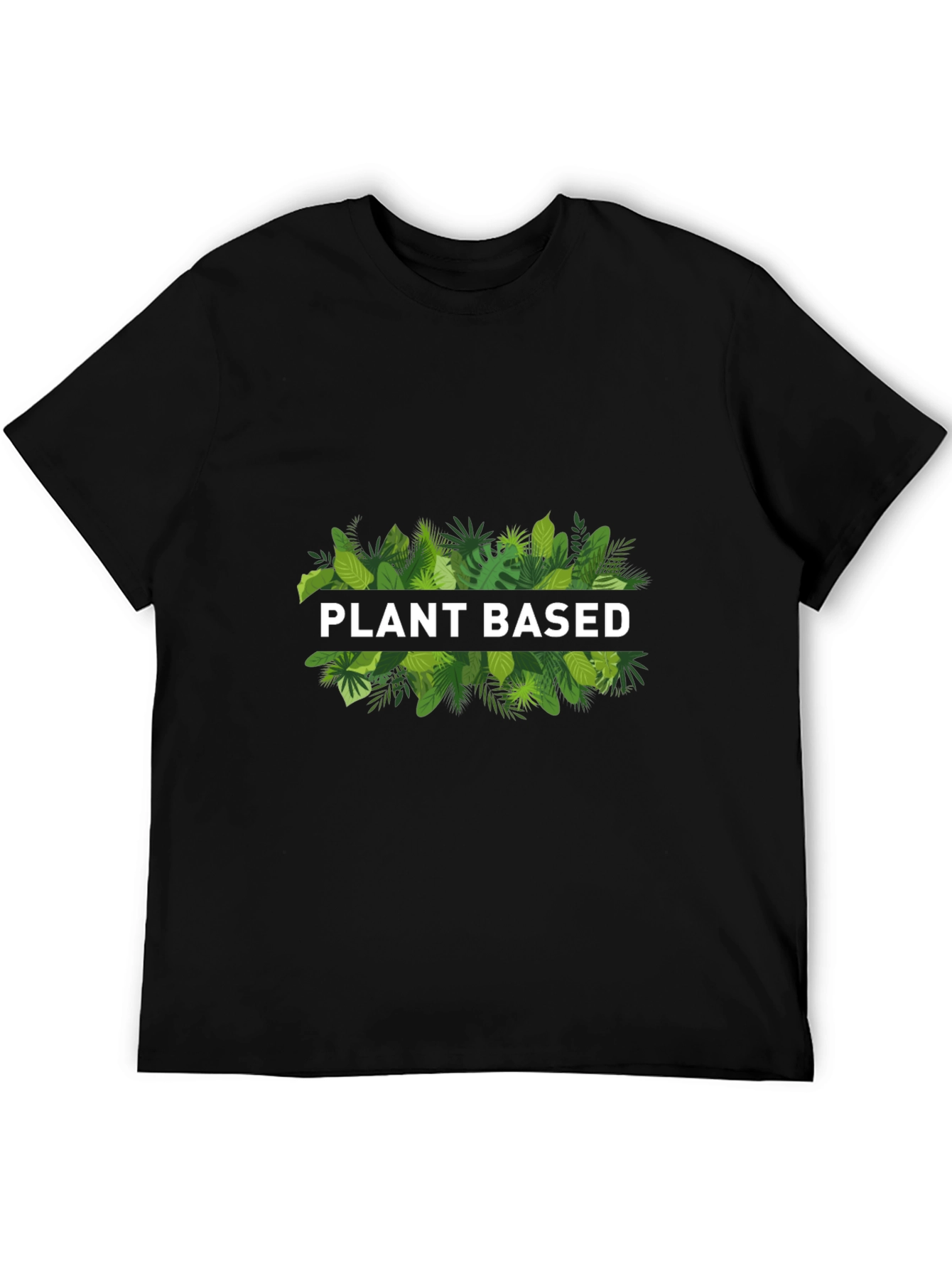 Plant Based Graphic T-Shirt - Green Leaf Design
