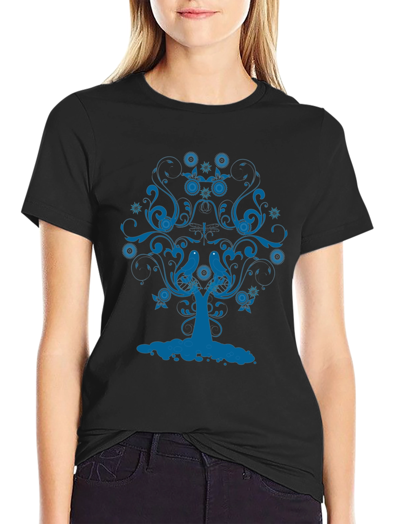 Blue Tree Graphic Tee - Stylish Comfort