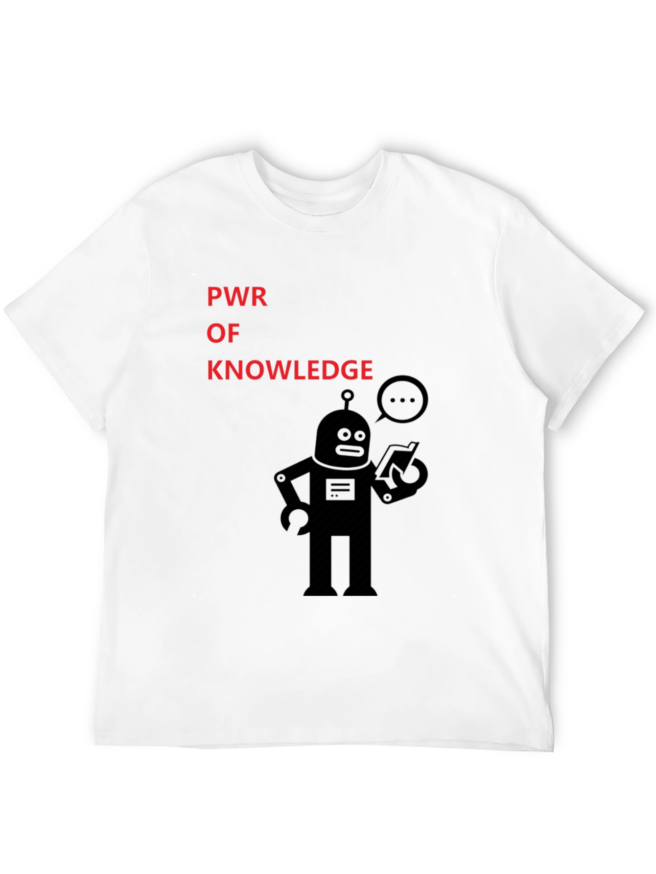 Power of Knowledge Robot Graphic T-Shirt