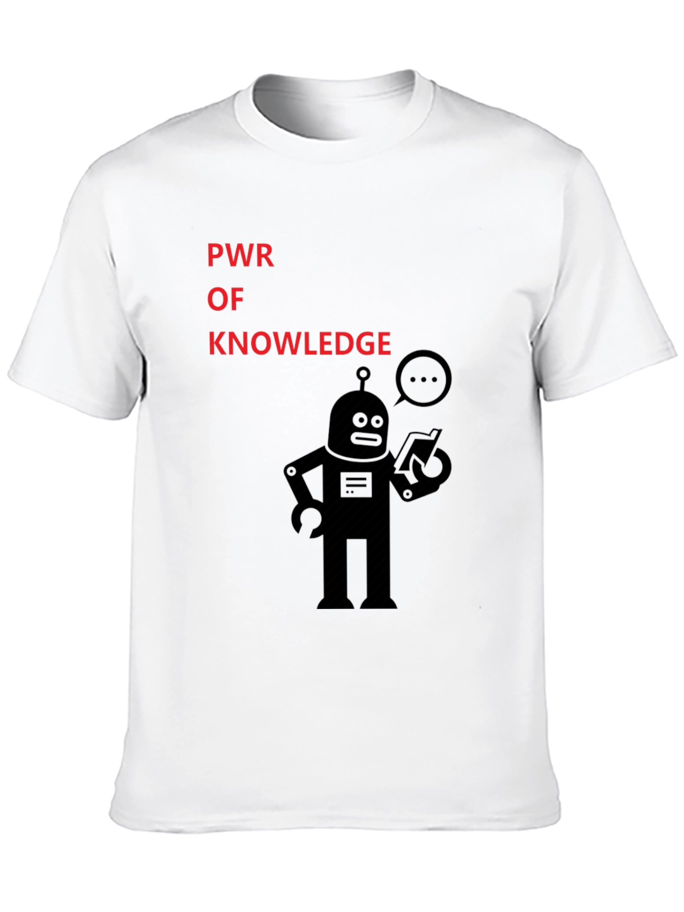 Power of Knowledge Robot Graphic T-Shirt