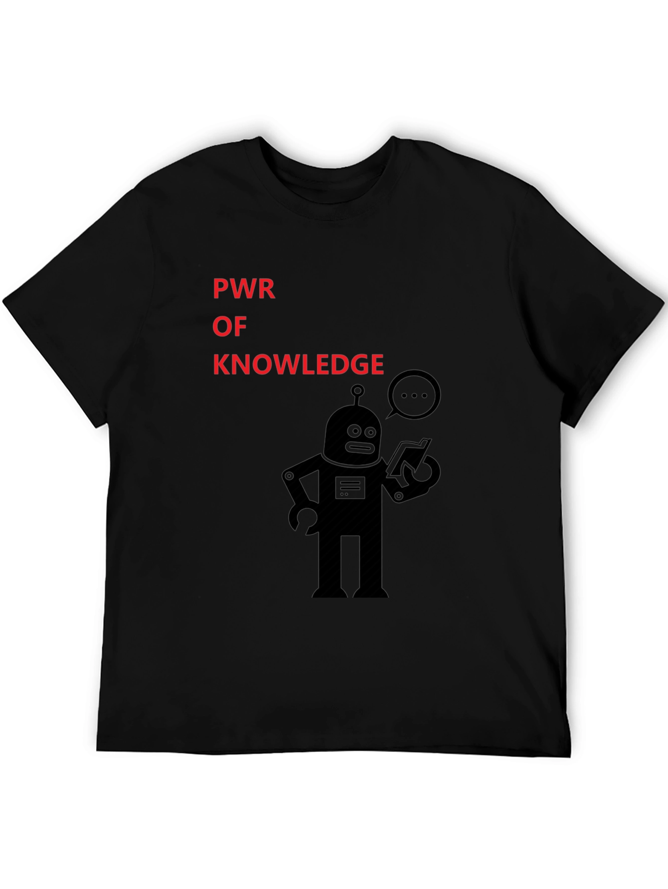 Power of Knowledge Robot Graphic T-Shirt