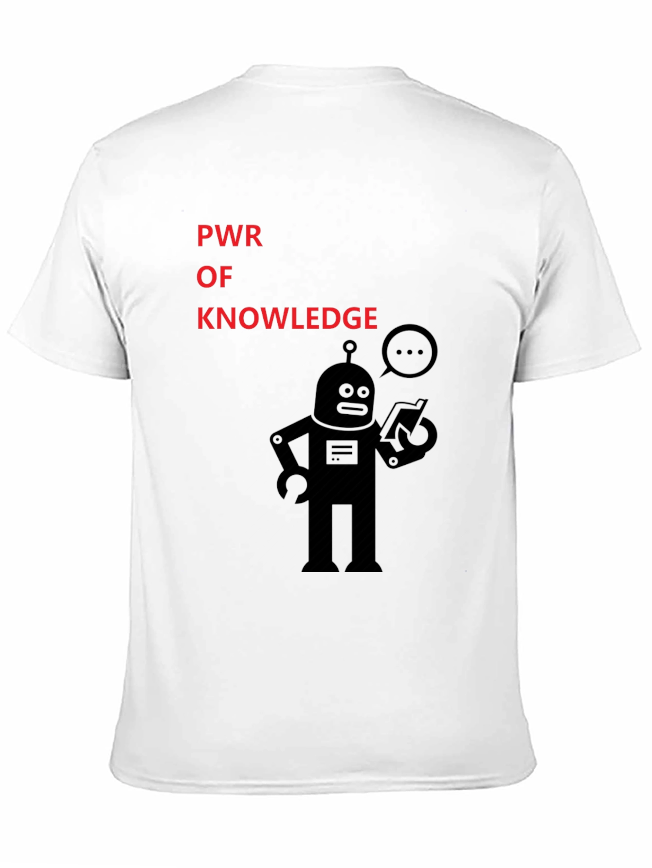 Power of Knowledge Robot Graphic T-Shirt
