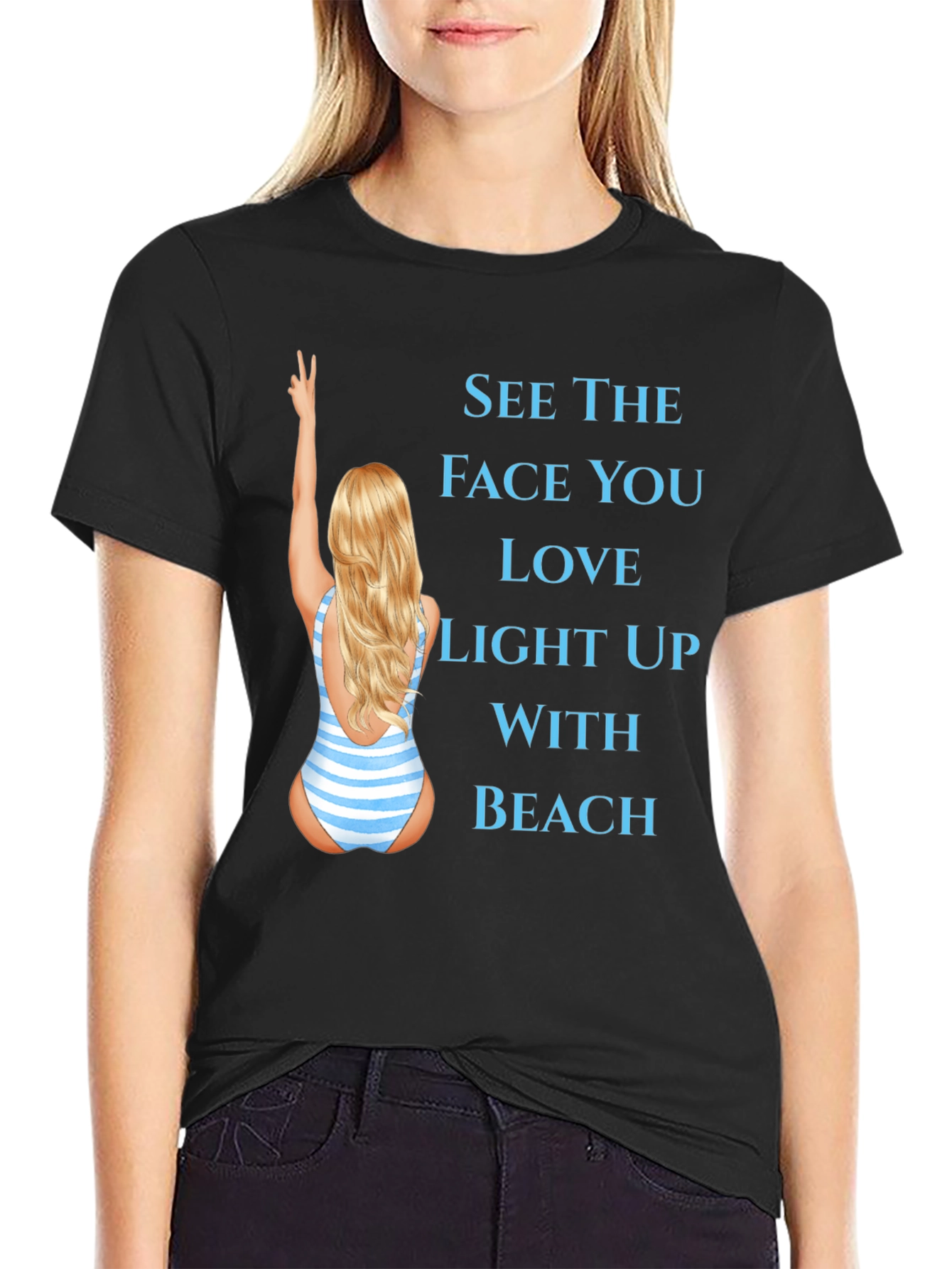 Beach Lover T-Shirt - See the Face You Love!