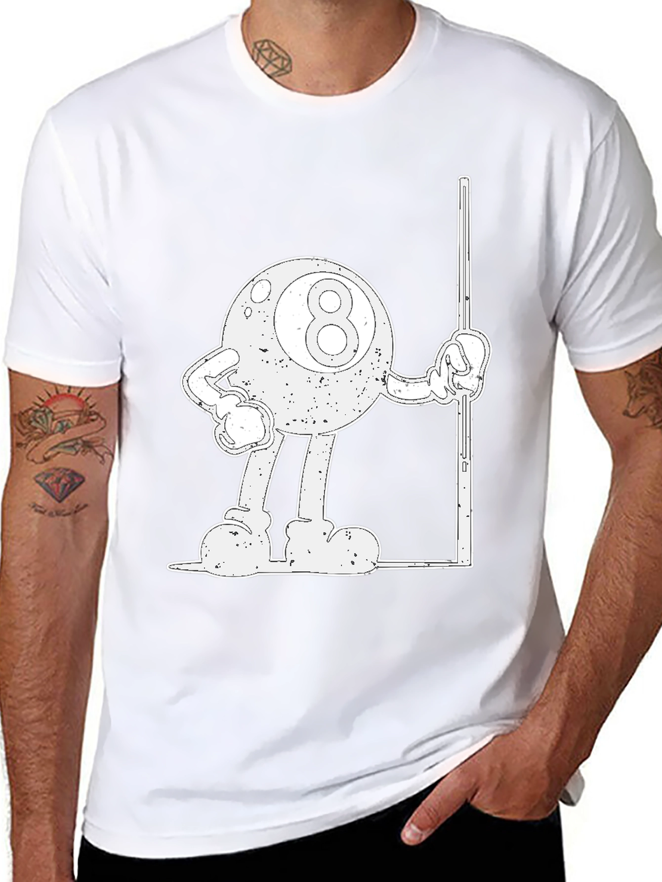 Retro 8 Ball T-Shirt - Black