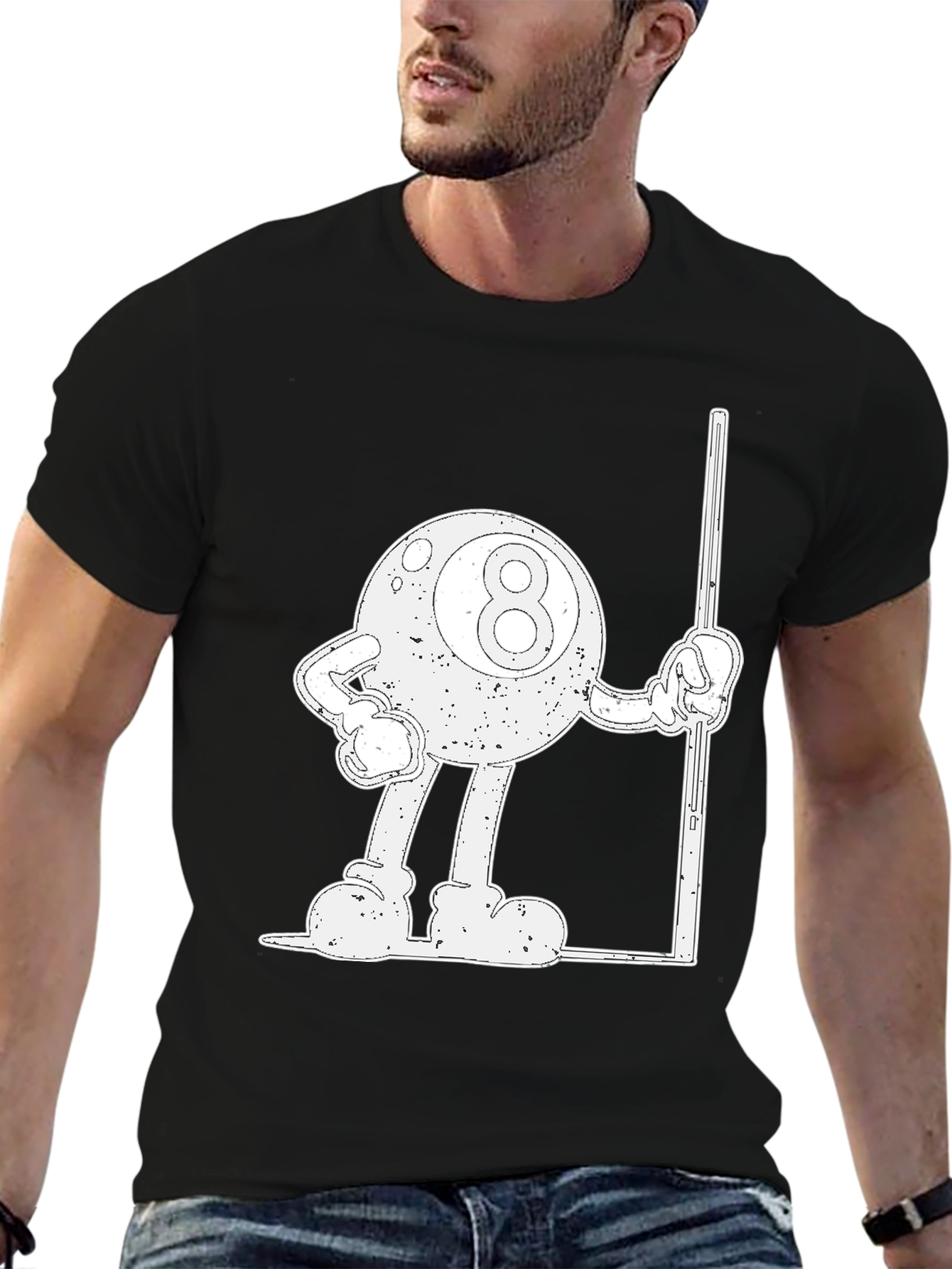 Retro 8 Ball T-Shirt - Black